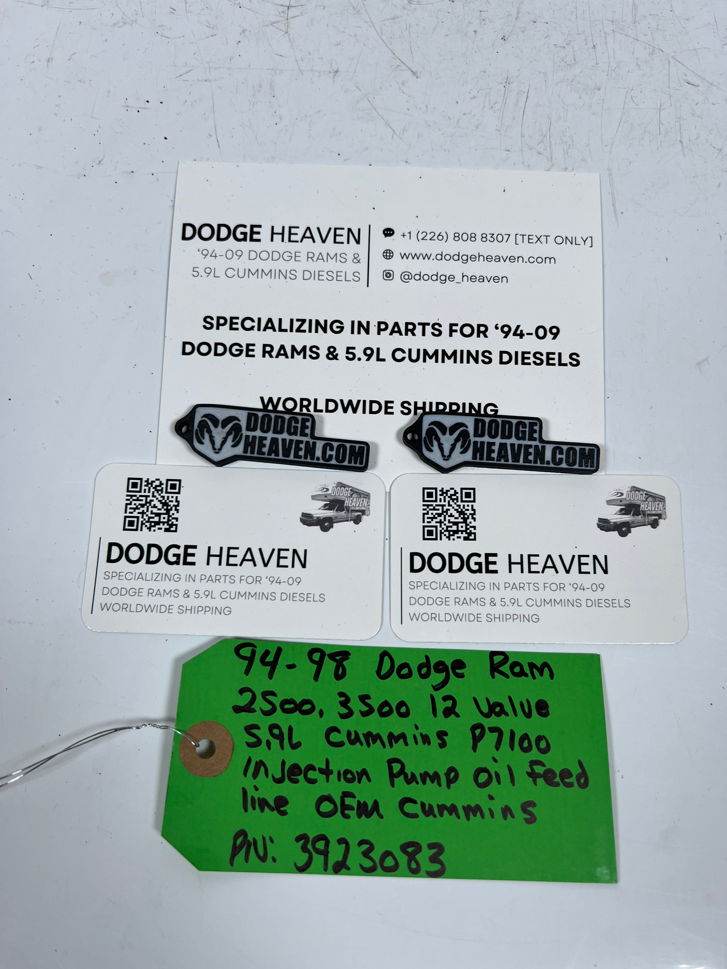 1994-1998 Dodge Ram 12 Valve 5.9L Cummins P7100 Injection Pump Oil Feed Line
