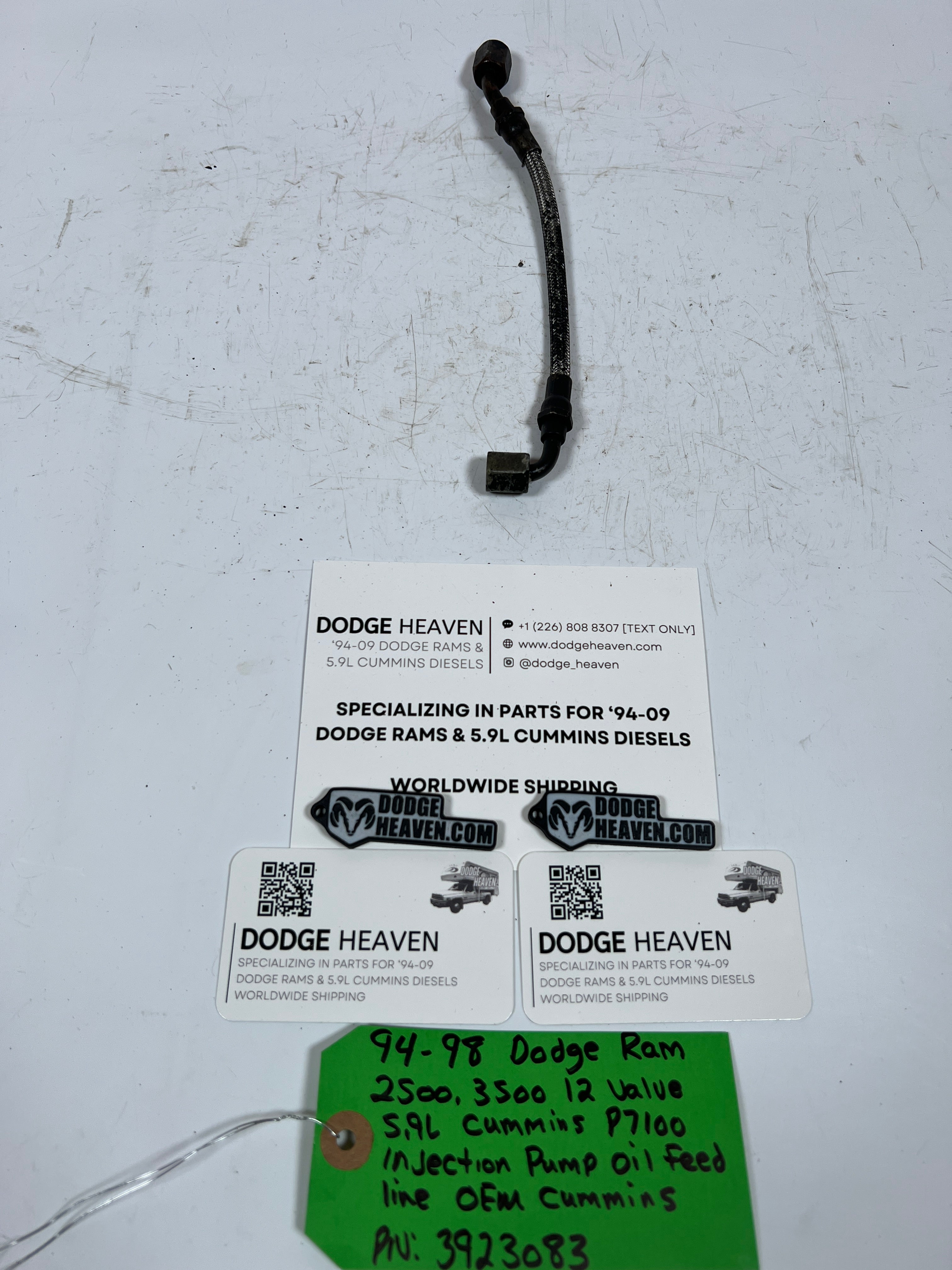 1994-1998 Dodge Ram 12 Valve 5.9L Cummins P7100 Injection Pump Oil Feed Line