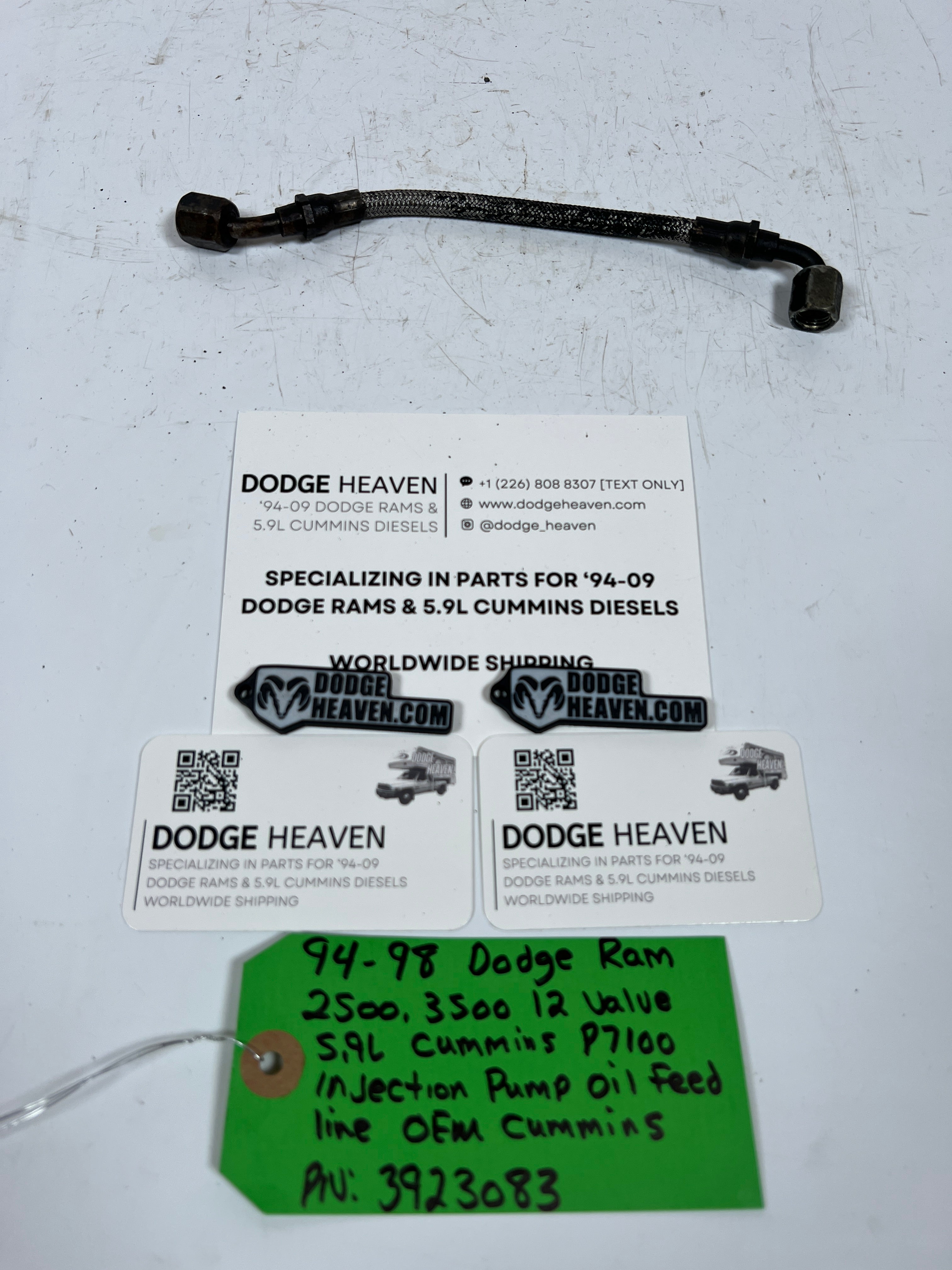 1994-1998 Dodge Ram 12 Valve 5.9L Cummins P7100 Injection Pump Oil Feed Line