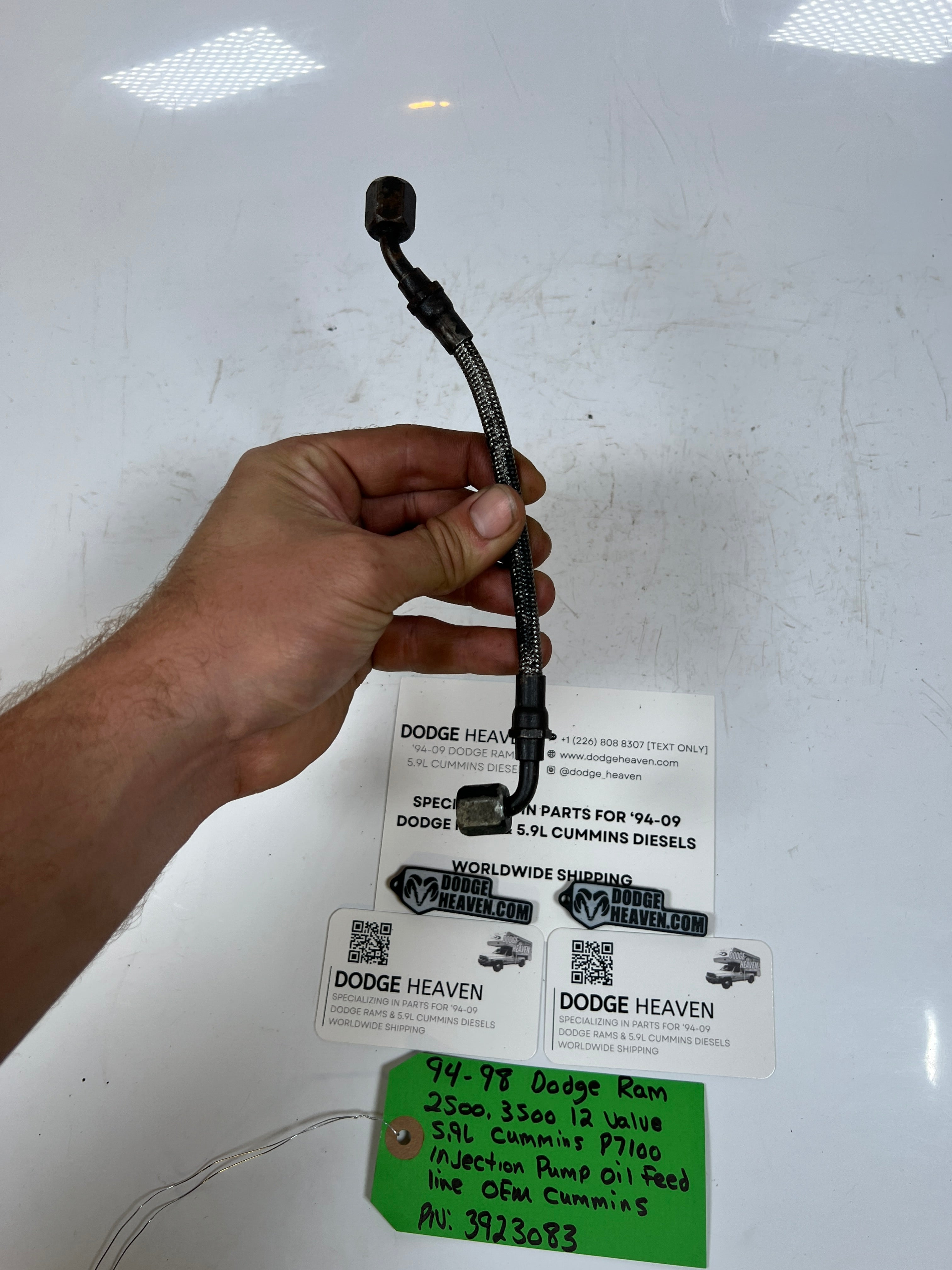 1994-1998 Dodge Ram 12 Valve 5.9L Cummins P7100 Injection Pump Oil Feed Line