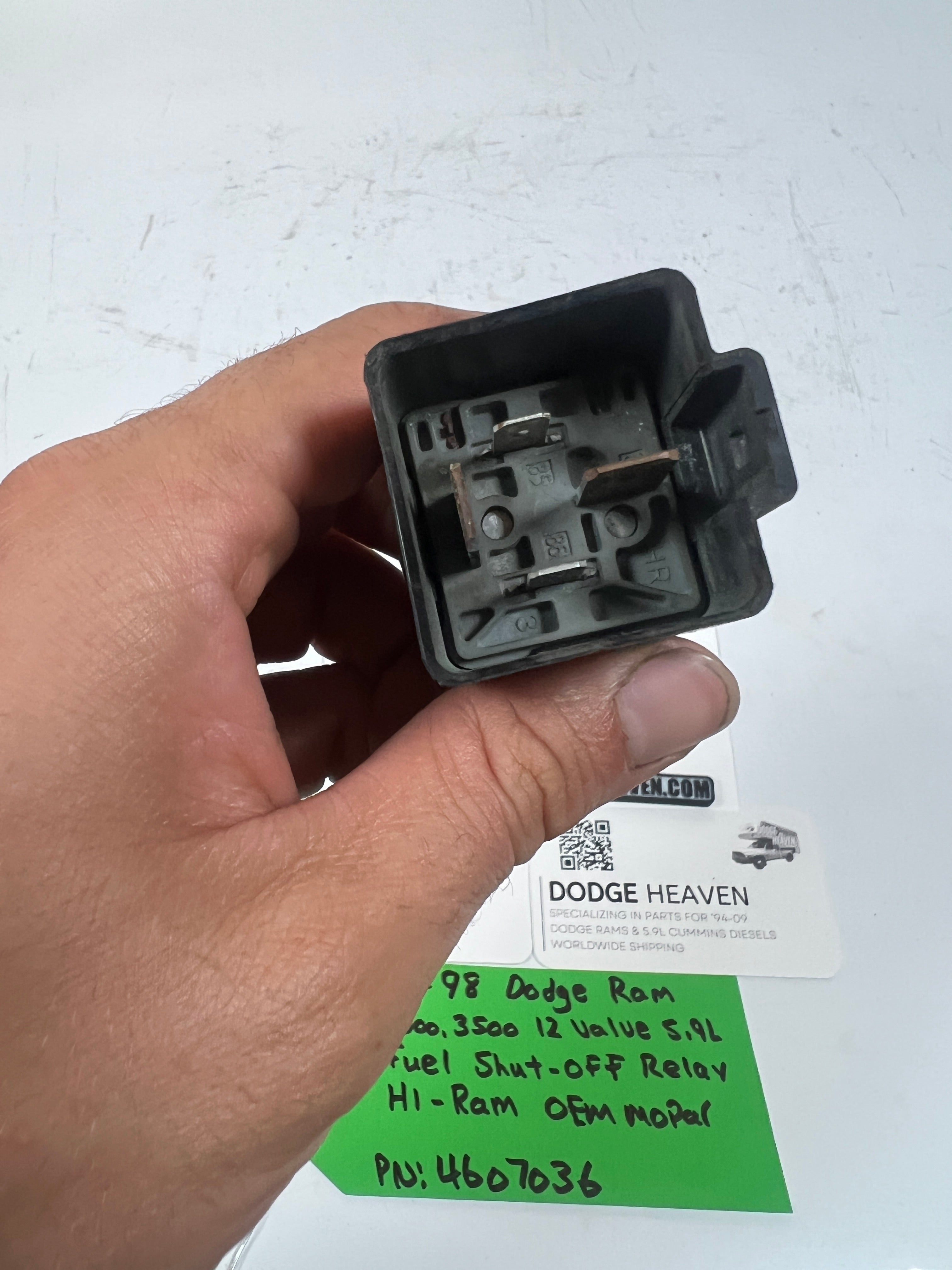 1994-1998 Dodge Ram 12 Valve 5.9L Cummins Fuel Shut Off Relay HI-RAM