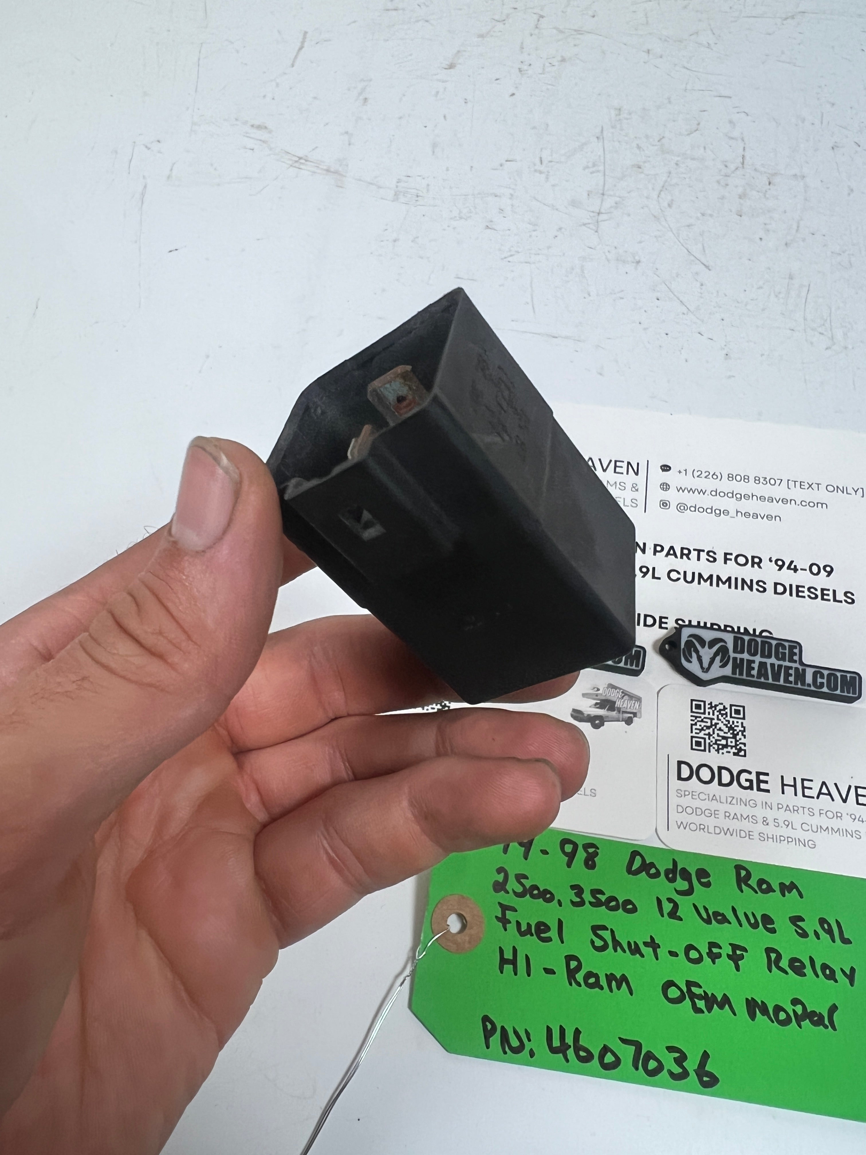 1994-1998 Dodge Ram 12 Valve 5.9L Cummins Fuel Shut Off Relay HI-RAM