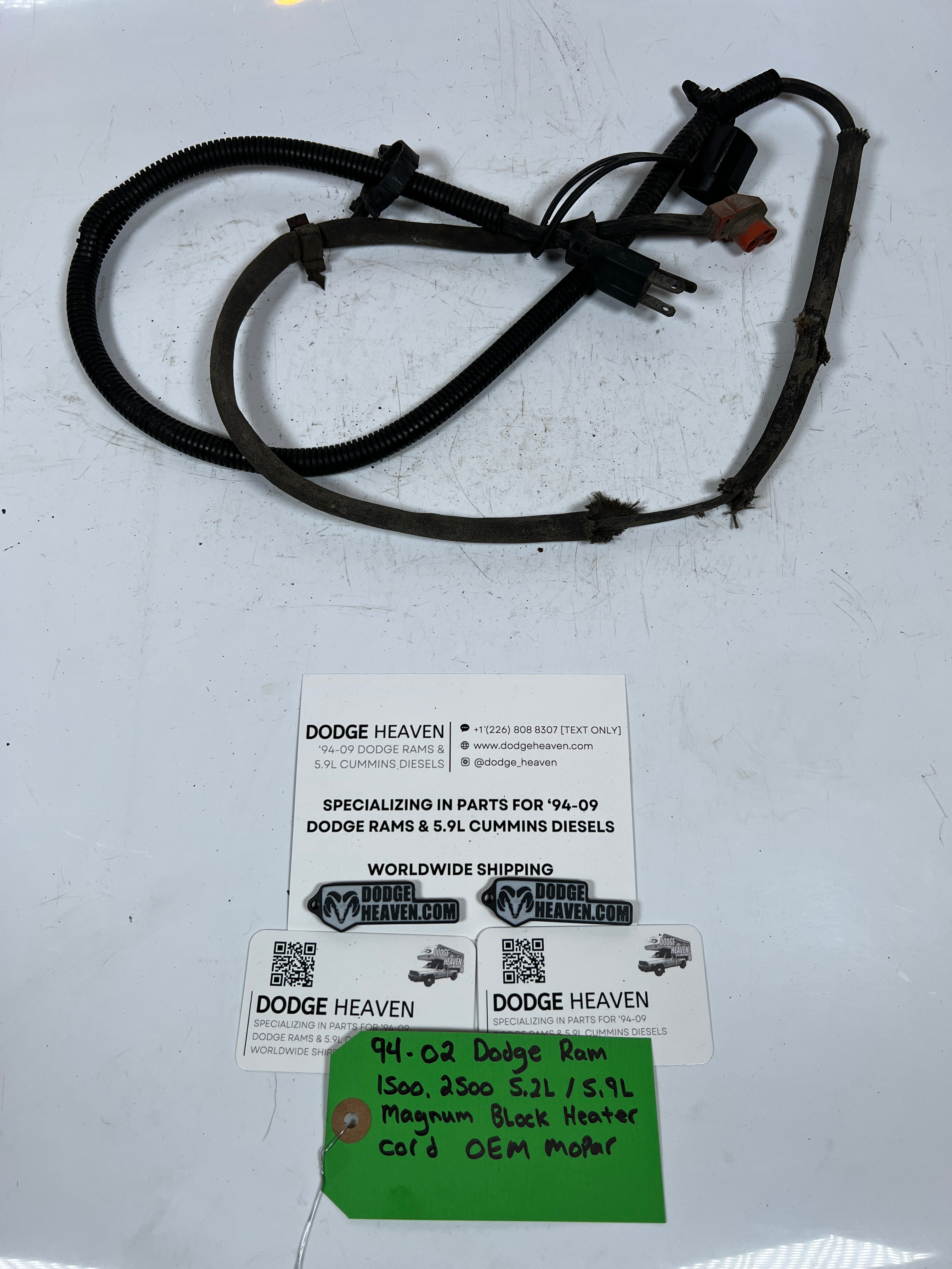 1994-2002 Dodge Ram 1500 2500 5.2L / 5.9L Magnum Block Heater Cord