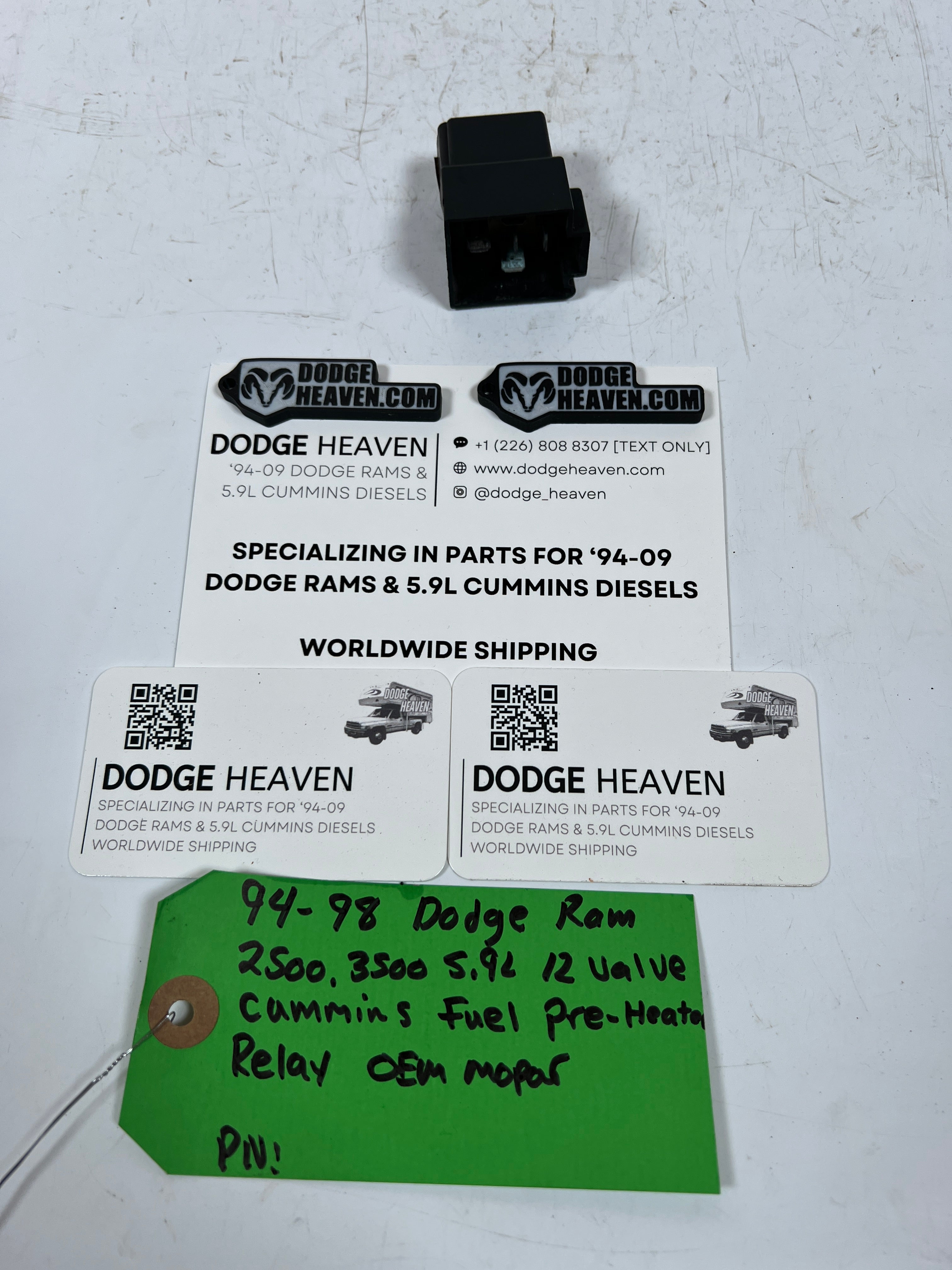 1994-1998 Dodge Ram 12 Valve 5.9L Cummins Fuel Pre-Heater Relay
