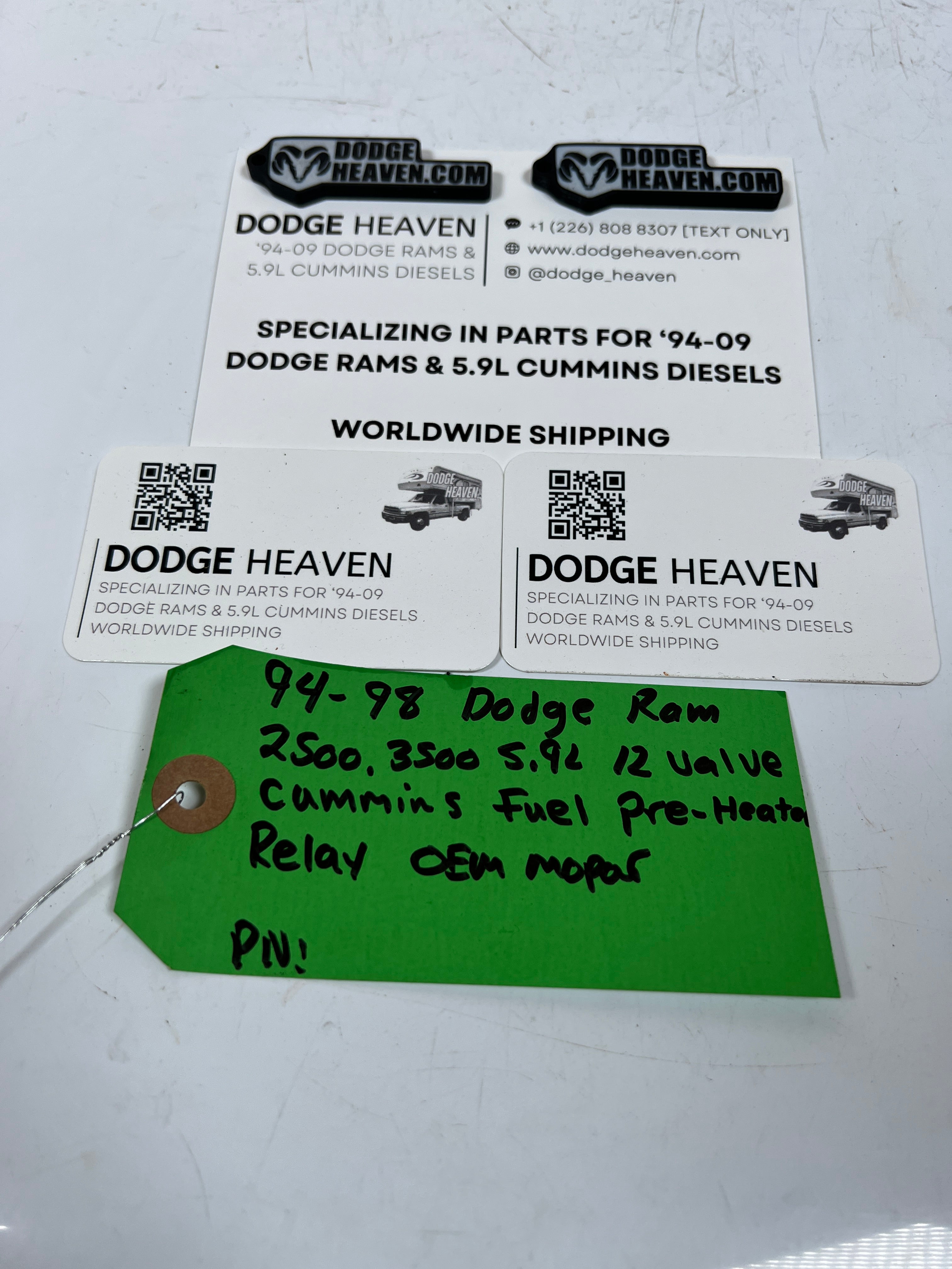1994-1998 Dodge Ram 12 Valve 5.9L Cummins Fuel Pre-Heater Relay