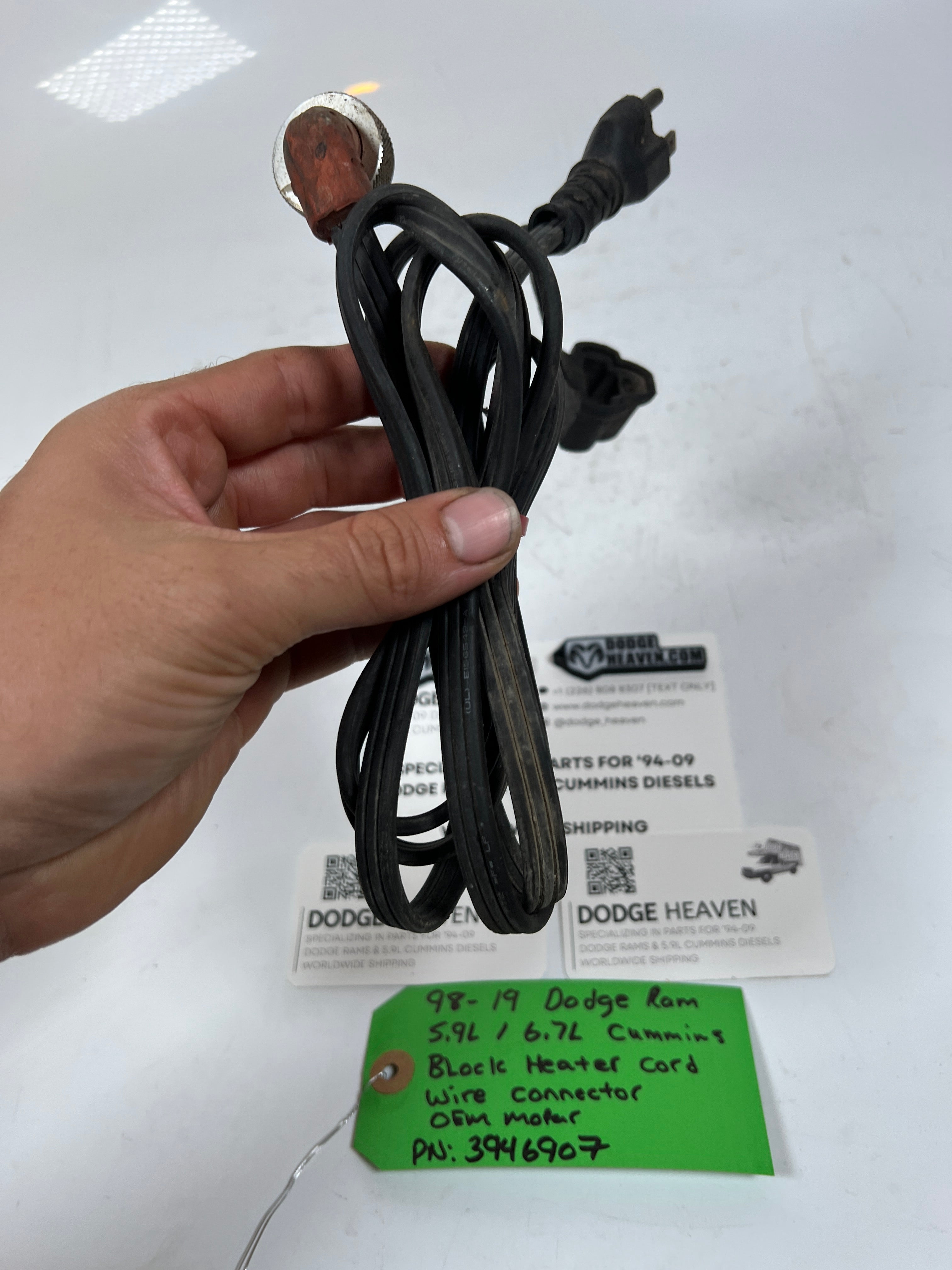 1998-2019 Dodge Ram 5.9L / 6.7L Cummins Block Heater Cord Cable