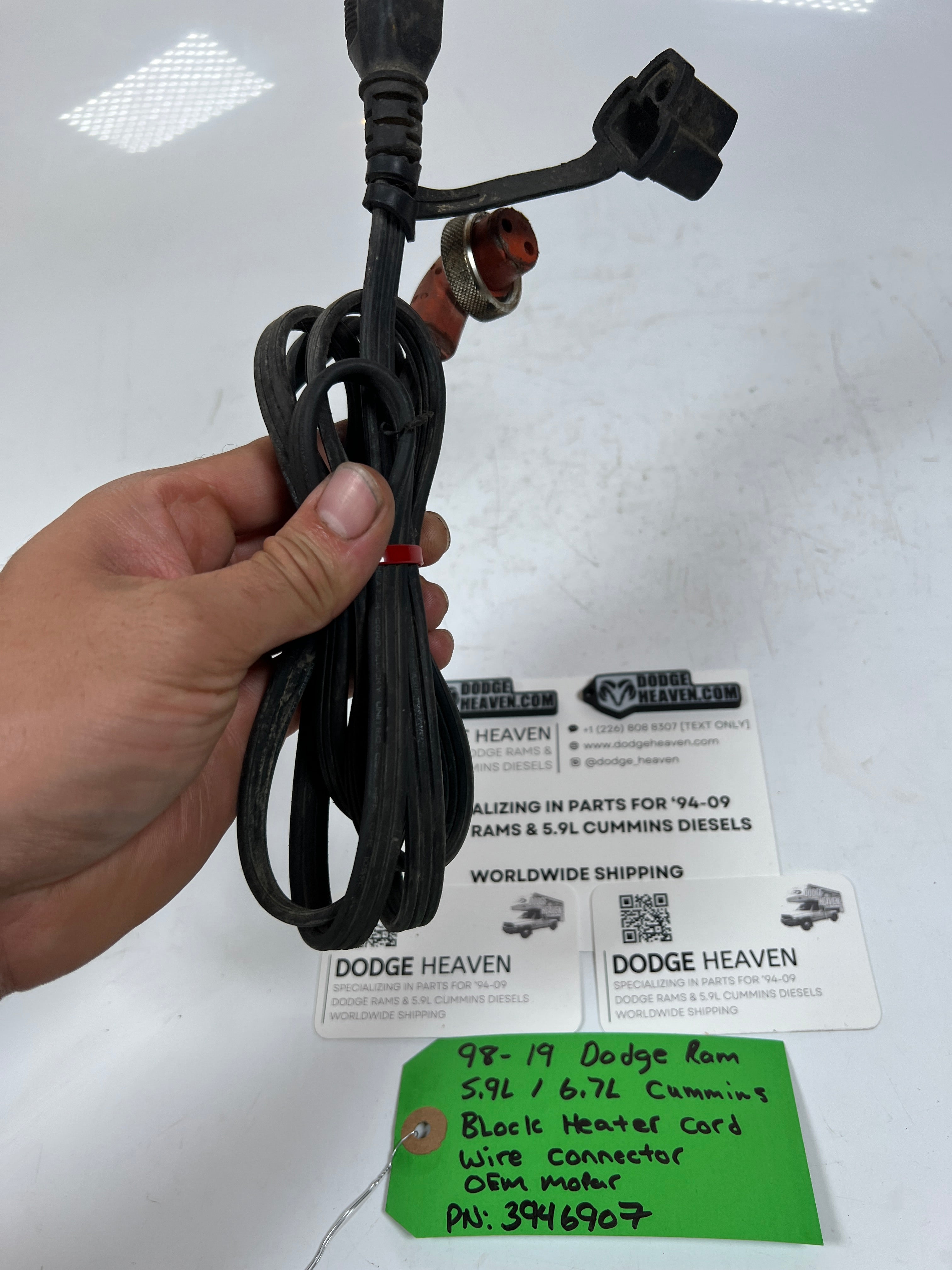 1998-2019 Dodge Ram 5.9L / 6.7L Cummins Block Heater Cord Cable