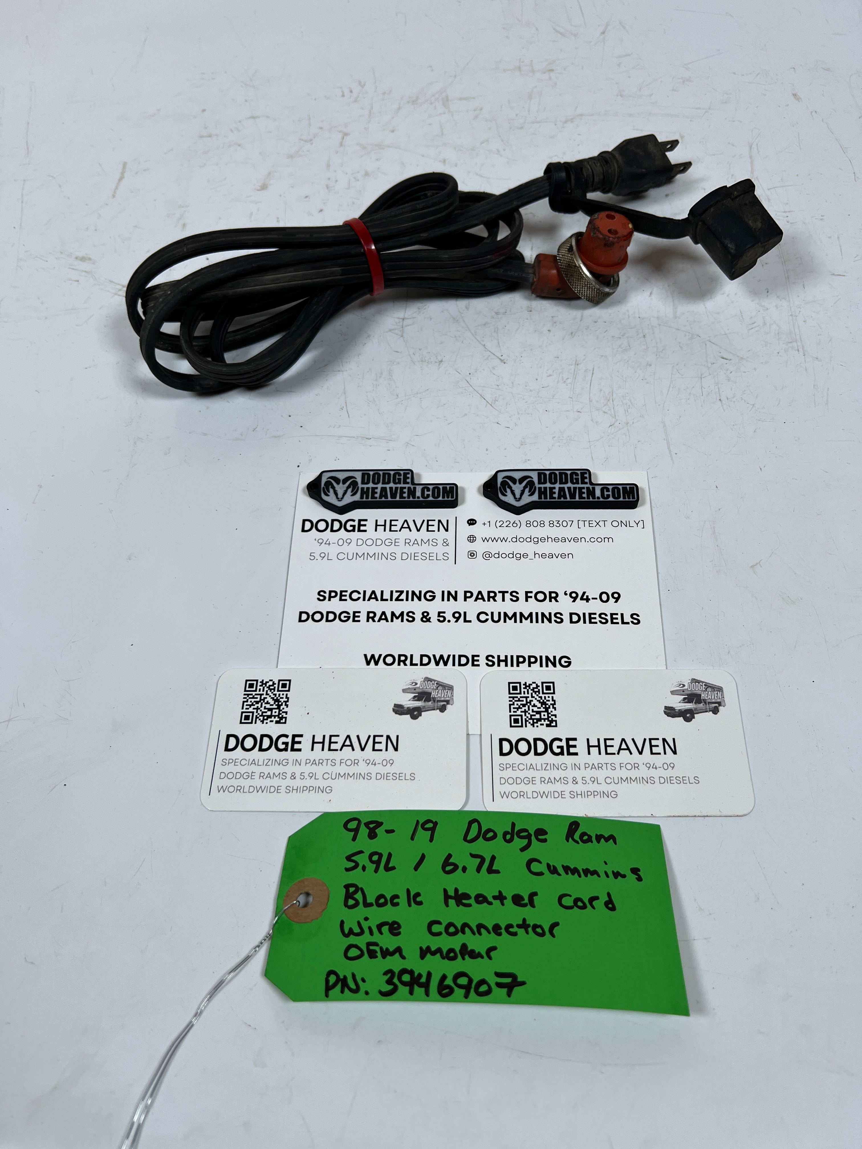 1998-2019 Dodge Ram 5.9L / 6.7L Cummins Block Heater Cord Cable