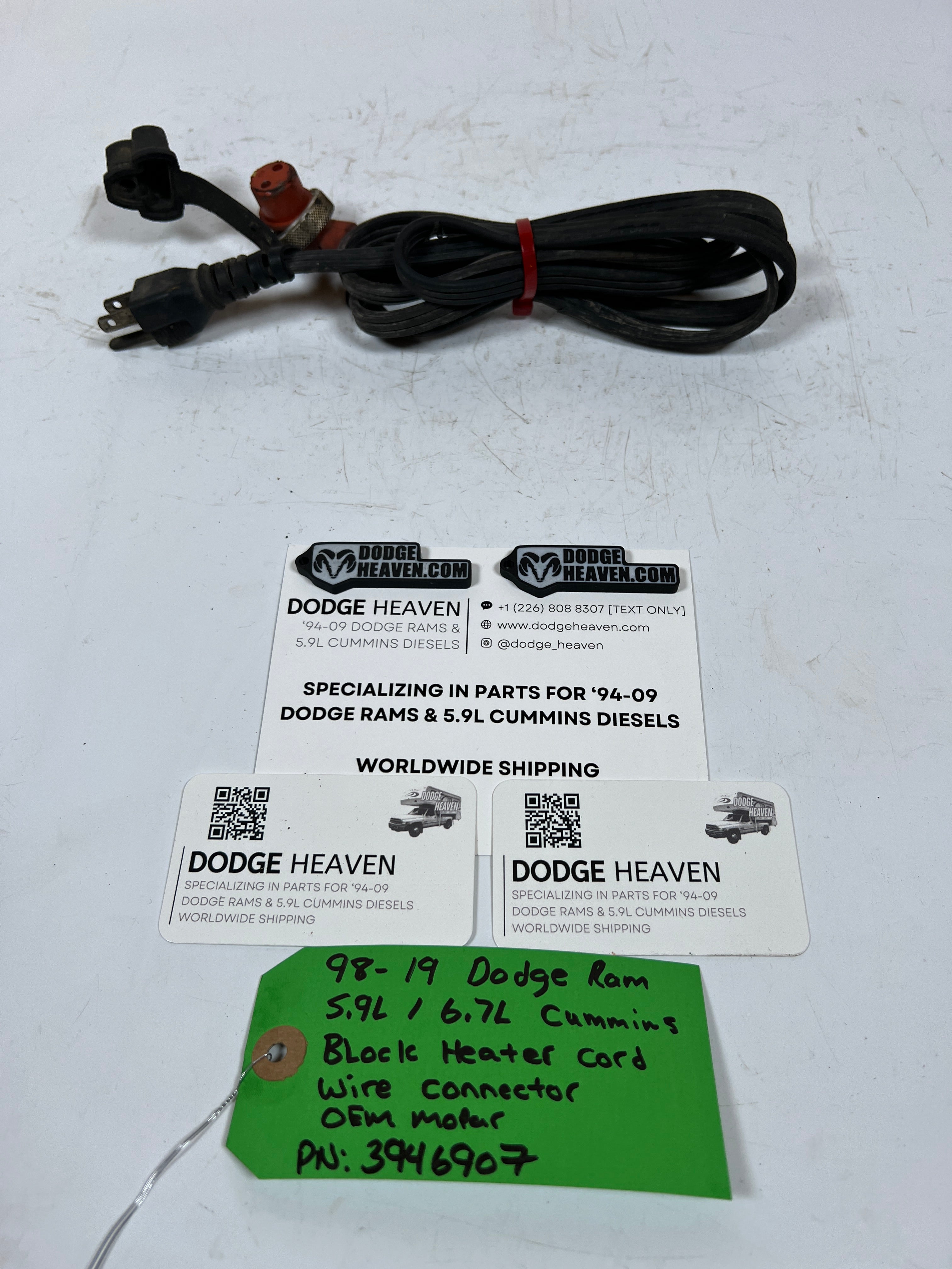 1998-2019 Dodge Ram 5.9L / 6.7L Cummins Block Heater Cord Cable