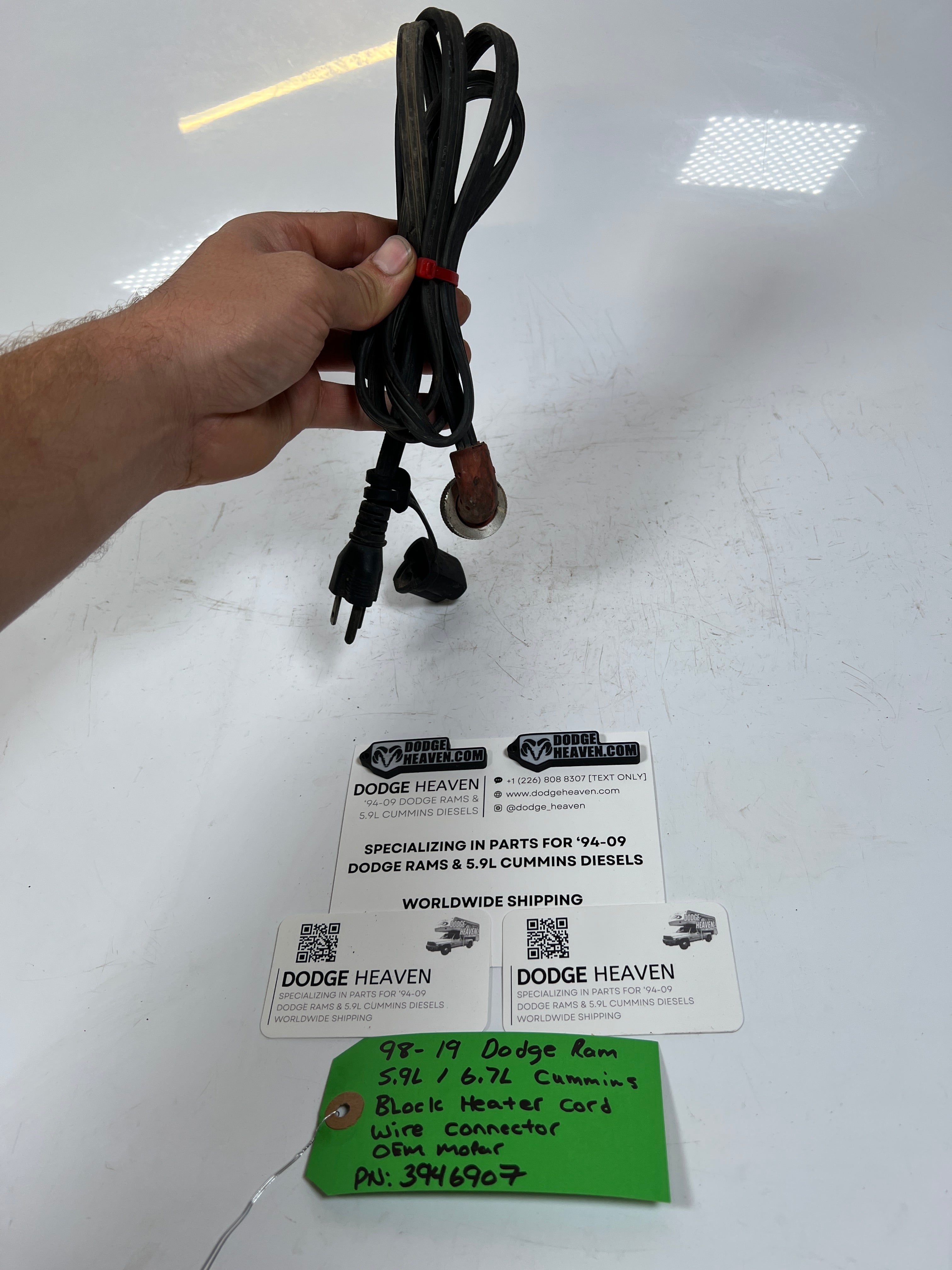 1998-2019 Dodge Ram 5.9L / 6.7L Cummins Block Heater Cord Cable