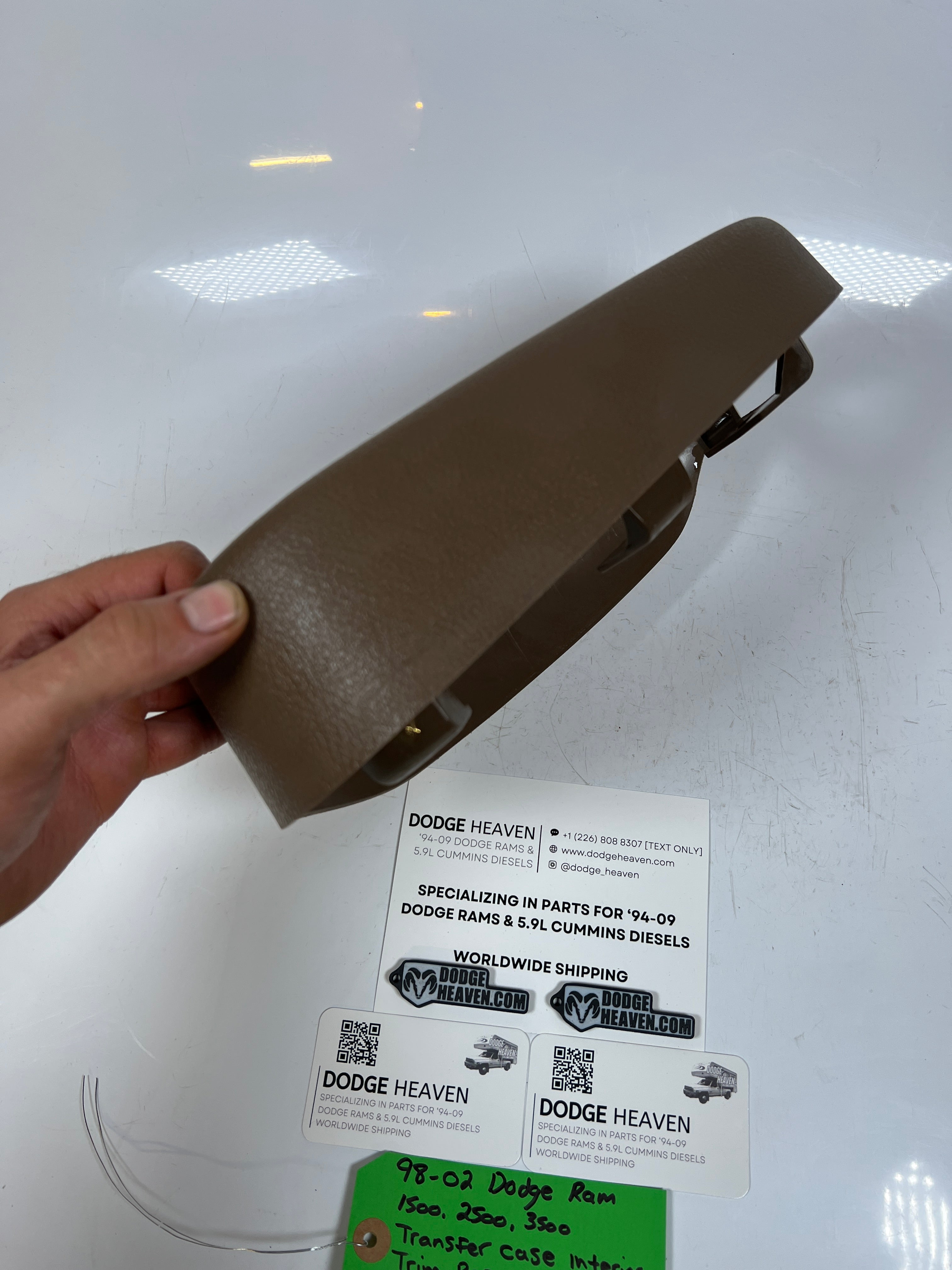 1998-2002 Dodge Ram 4x4 Transfer Case Interior Trim Bezel Dark Tan