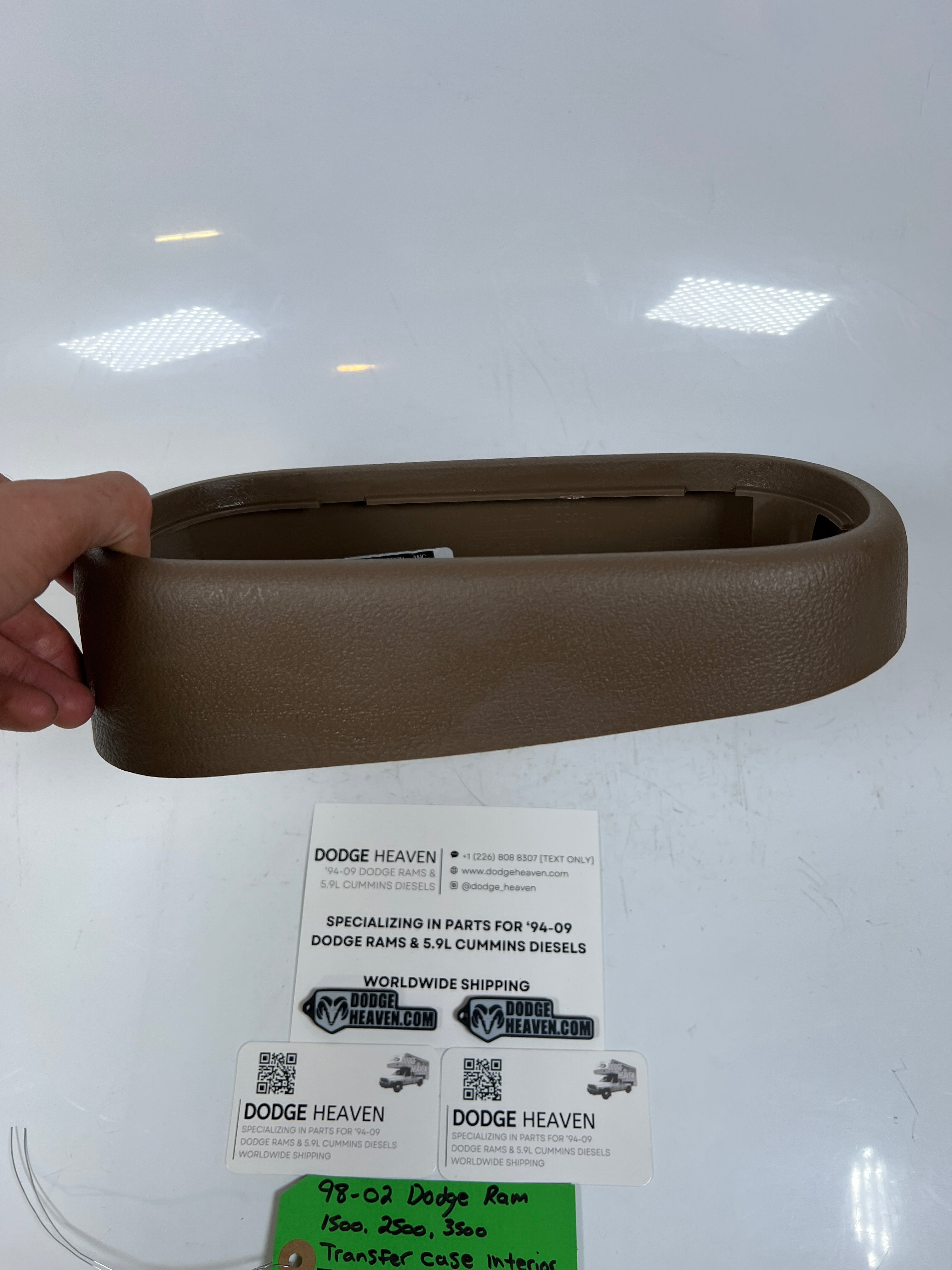 1998-2002 Dodge Ram 4x4 Transfer Case Interior Trim Bezel Dark Tan