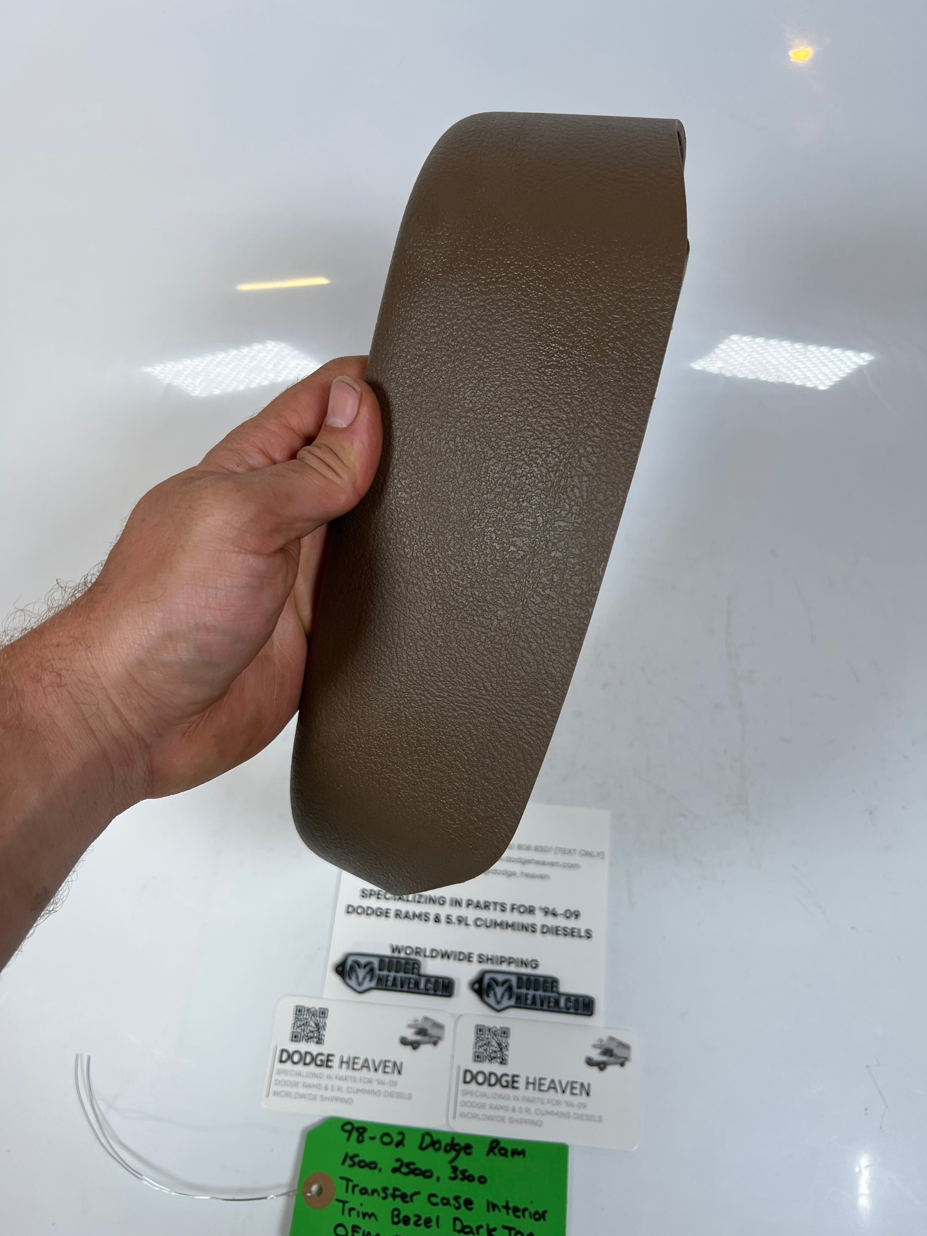 1998-2002 Dodge Ram 4x4 Transfer Case Interior Trim Bezel Dark Tan