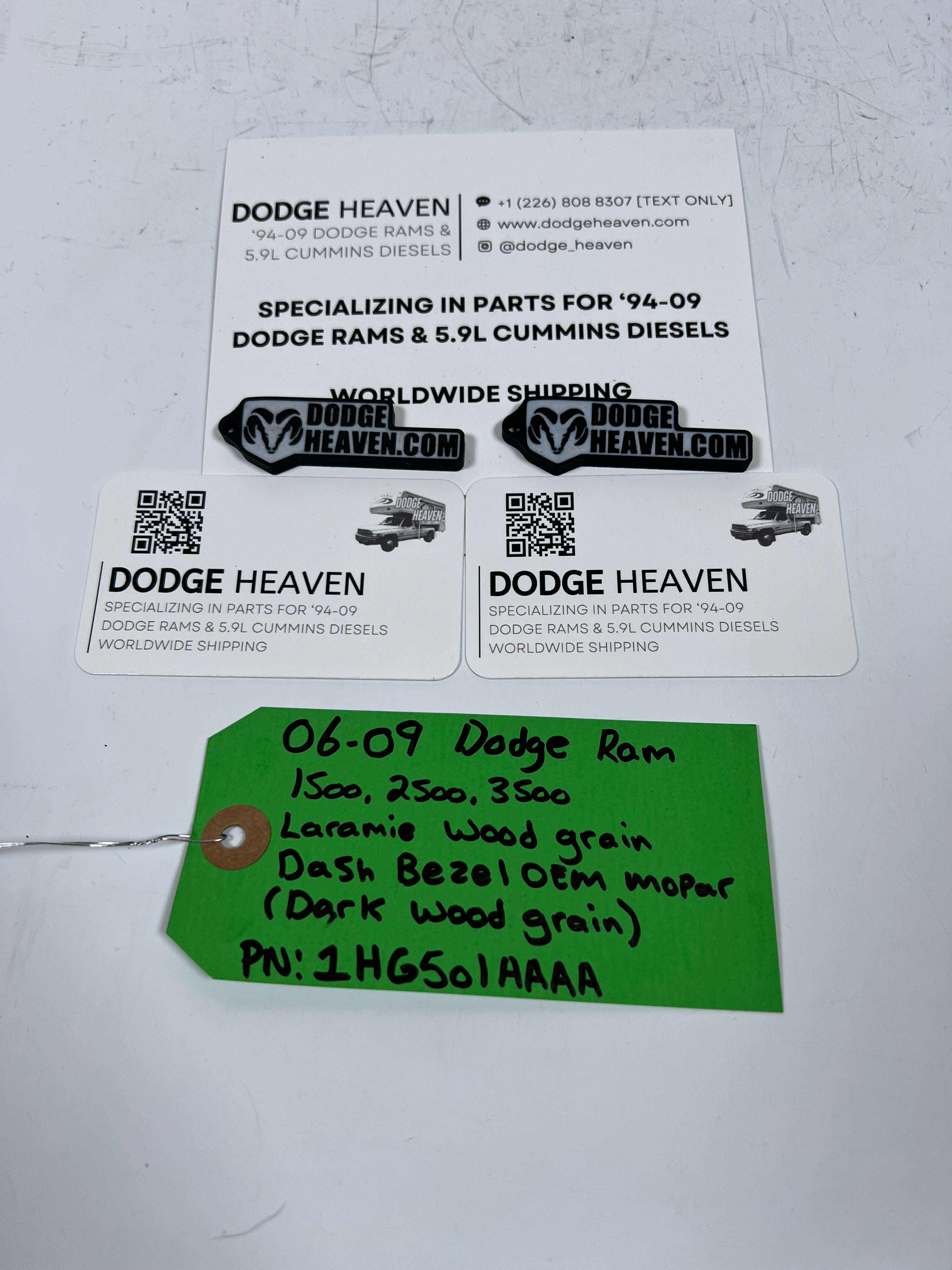 2006-2009 Dodge Ram 1500-3500 Laramie (Dark) Wood Grain Center Dash Bezel