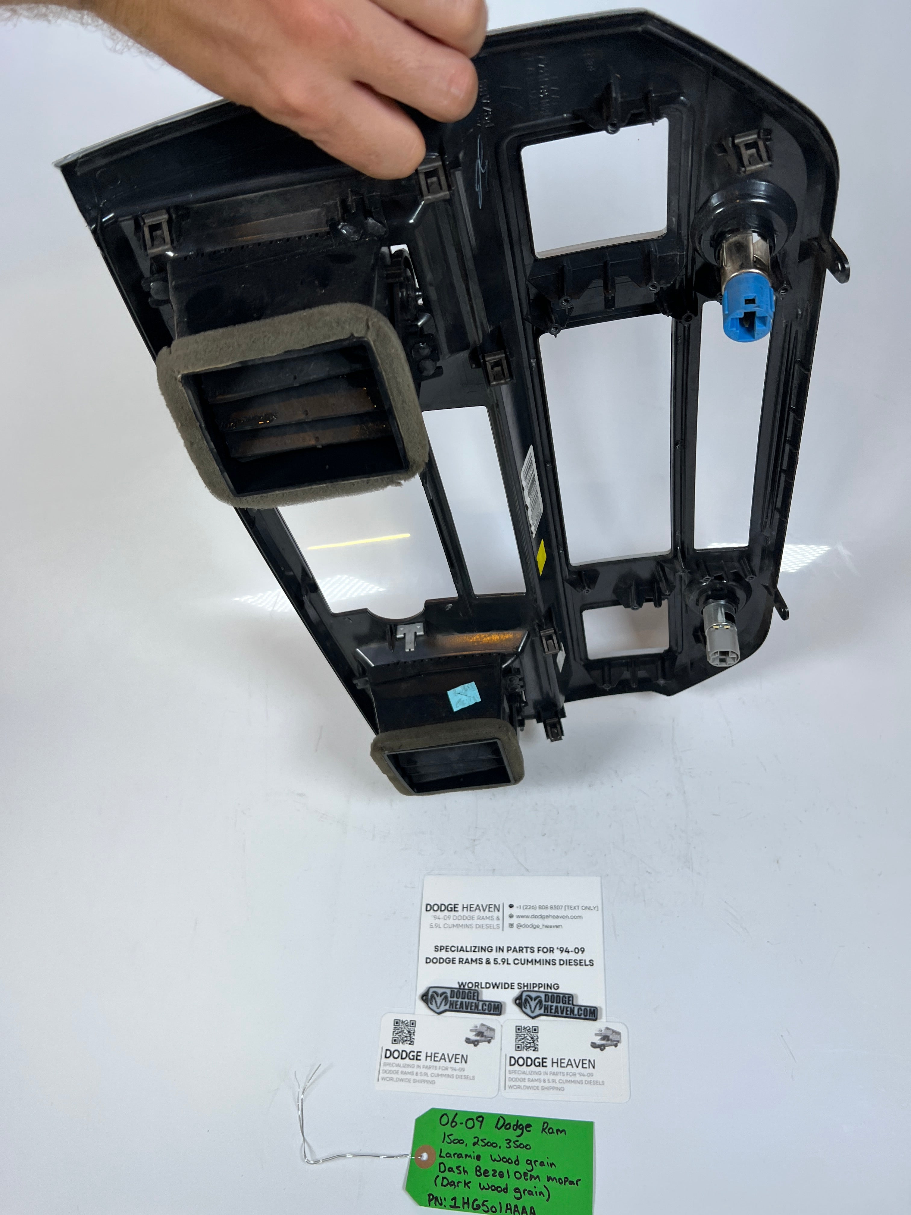 2006-2009 Dodge Ram 1500-3500 Laramie (Dark) Wood Grain Center Dash Bezel