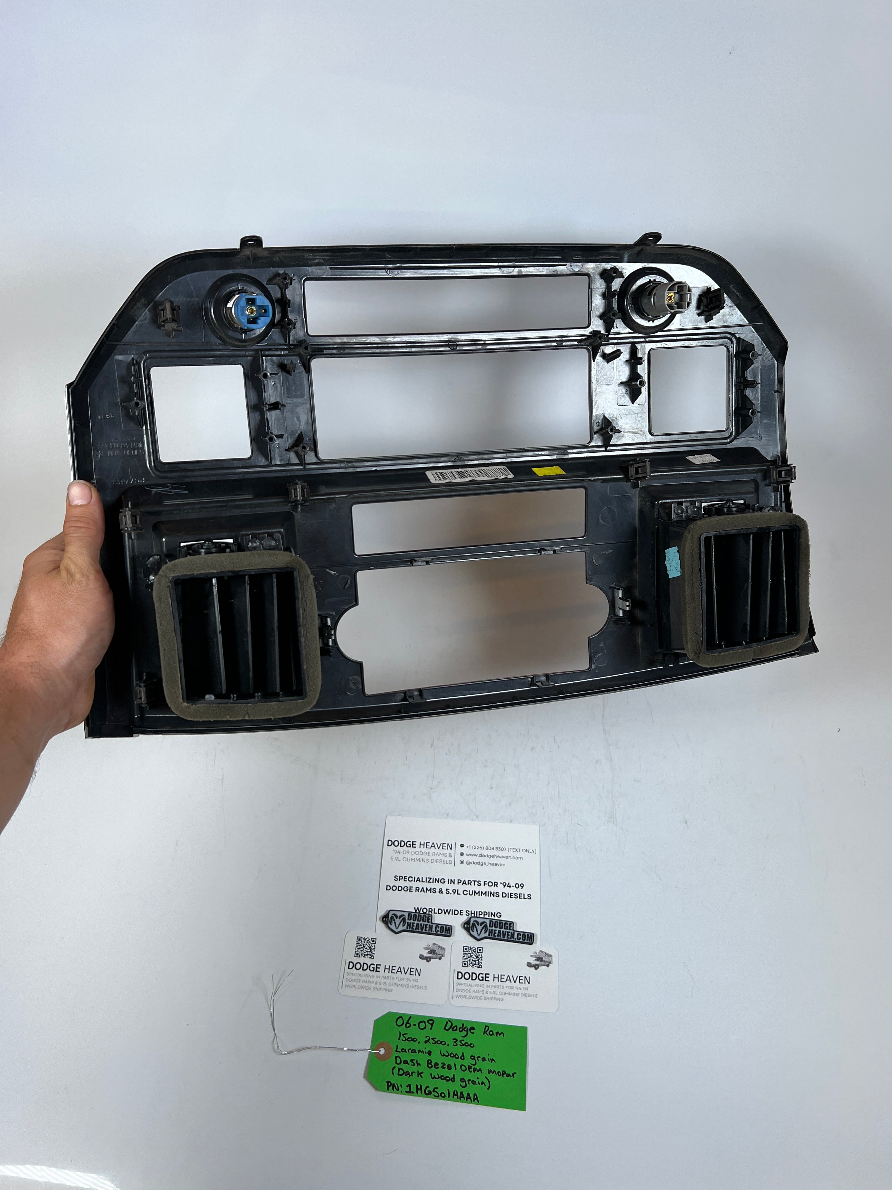 2006-2009 Dodge Ram 1500-3500 Laramie (Dark) Wood Grain Center Dash Bezel