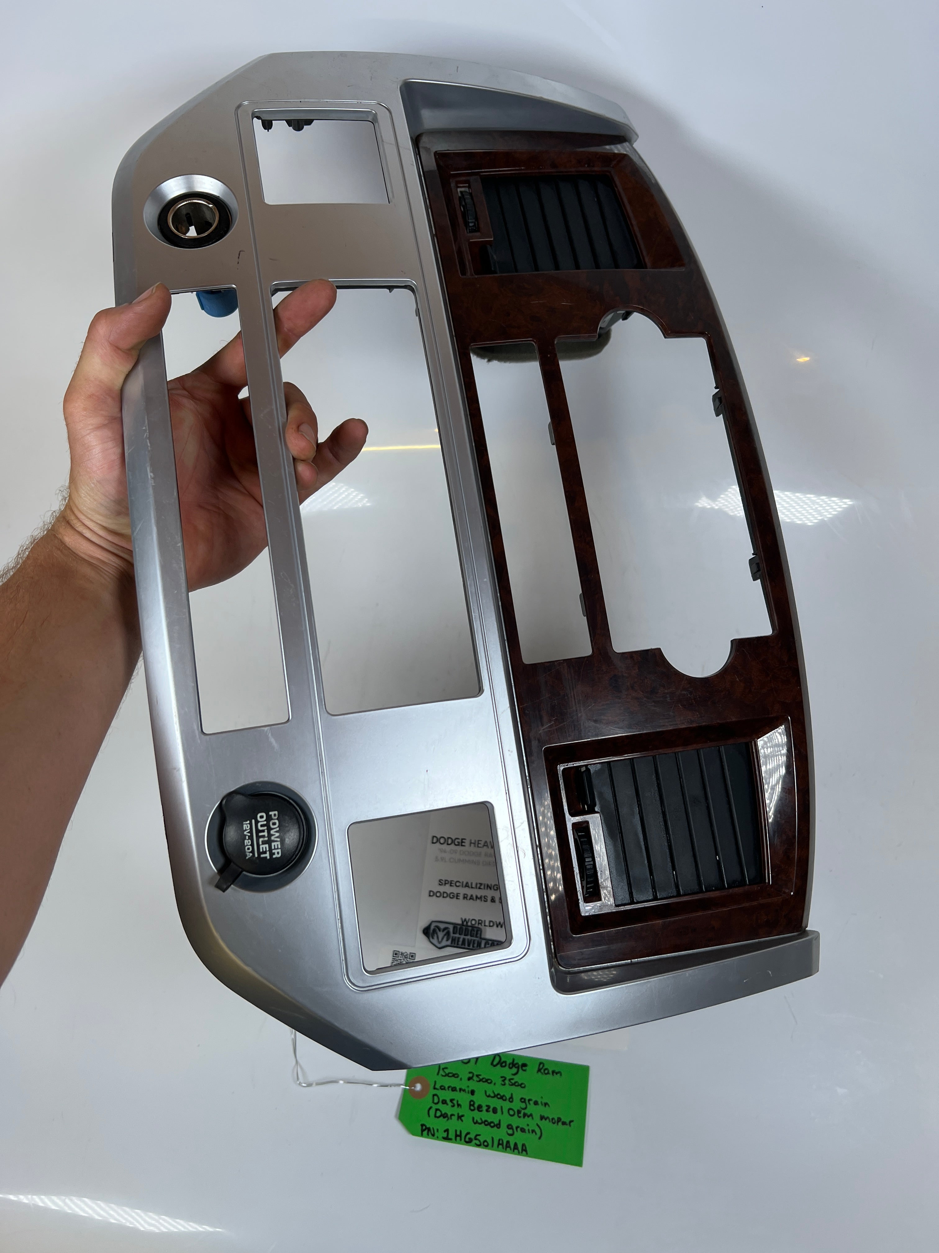 2006-2009 Dodge Ram 1500-3500 Laramie (Dark) Wood Grain Center Dash Bezel