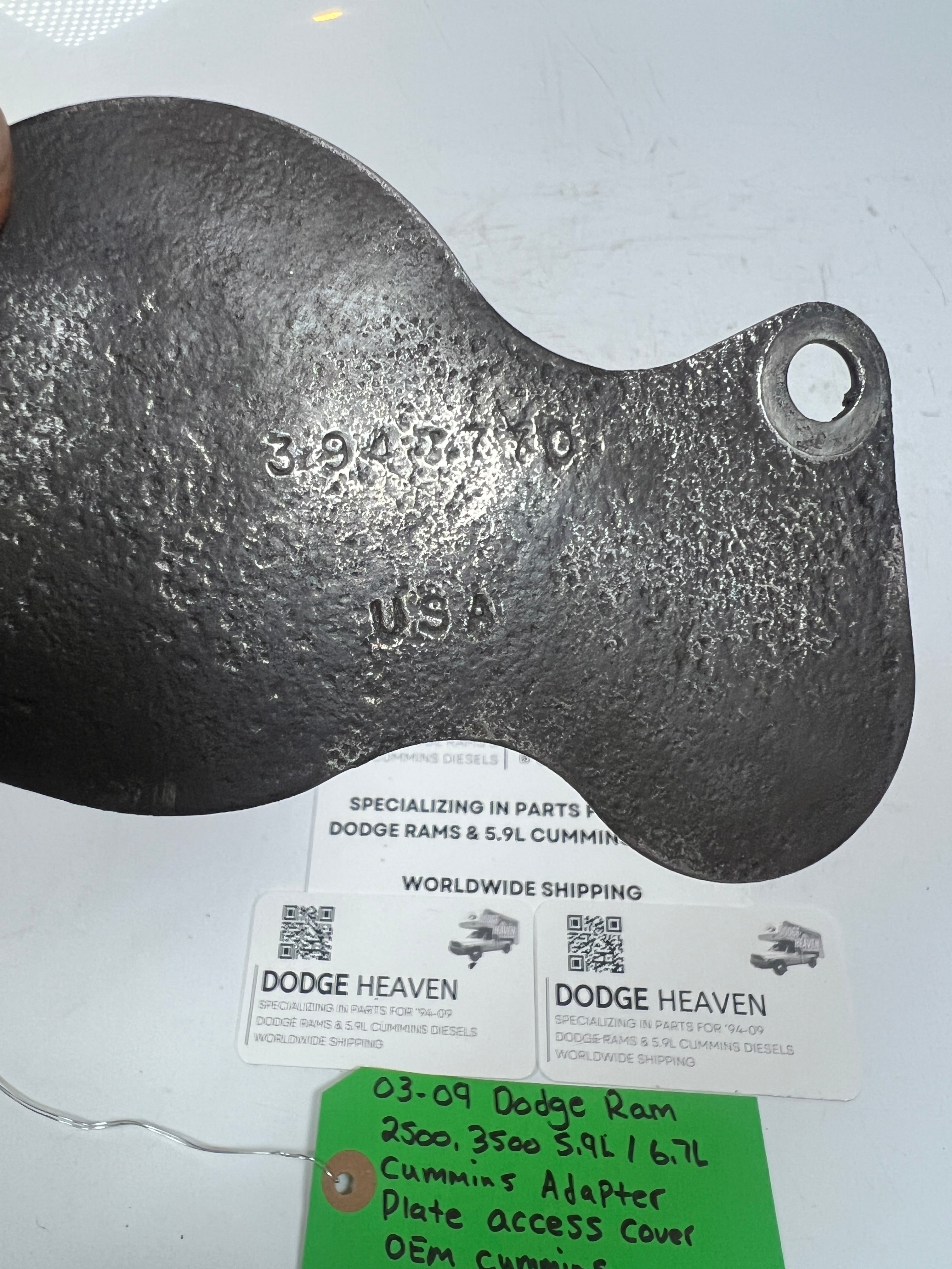 2003-2009 Dodge Ram 5.9L / 6.7L Cummins Adapter Plate Access Cover