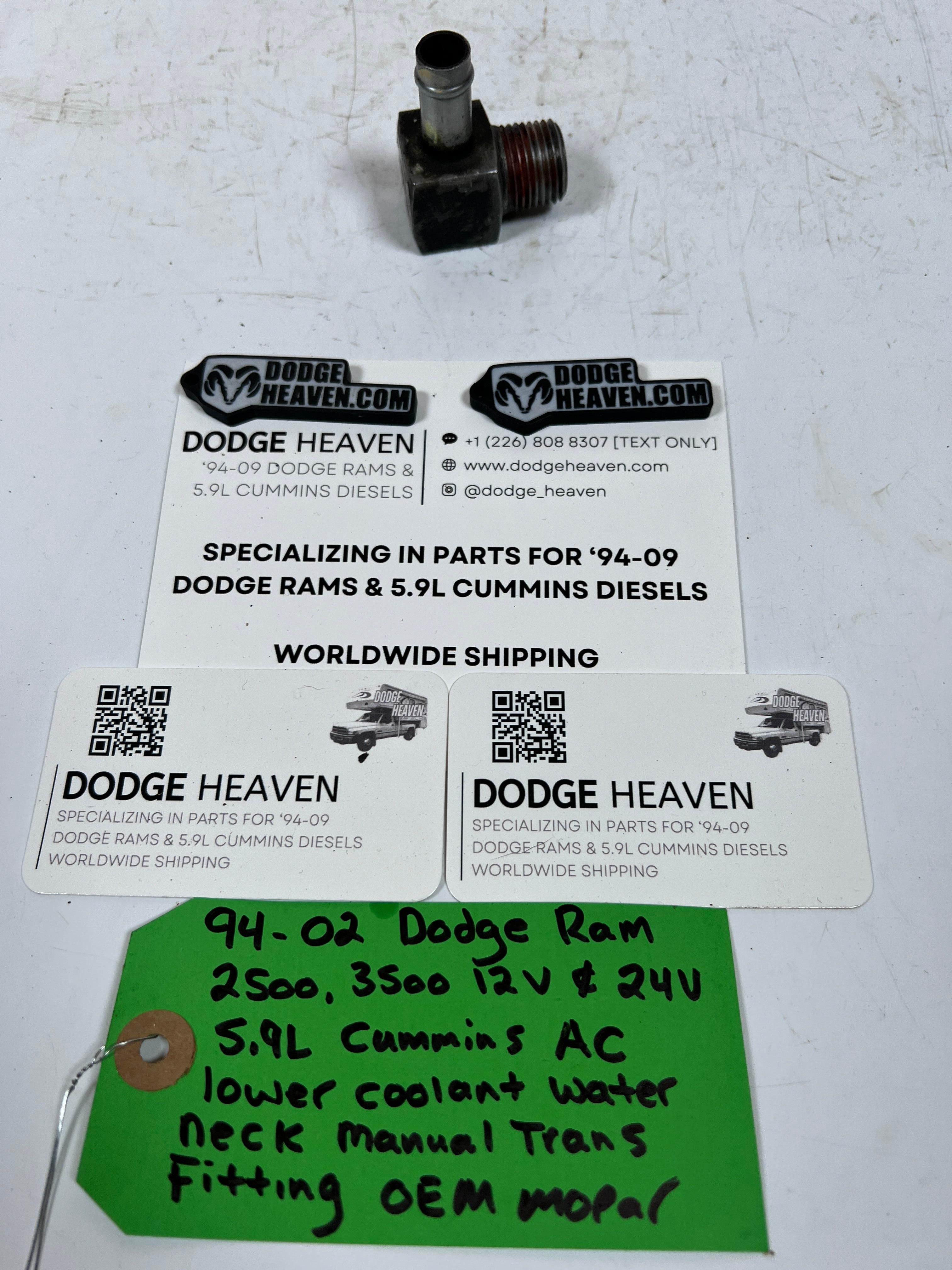 1994-2002 Dodge Ram 12V & 24V 5.9L Cummins AC Bracket Manual Trans Fitting