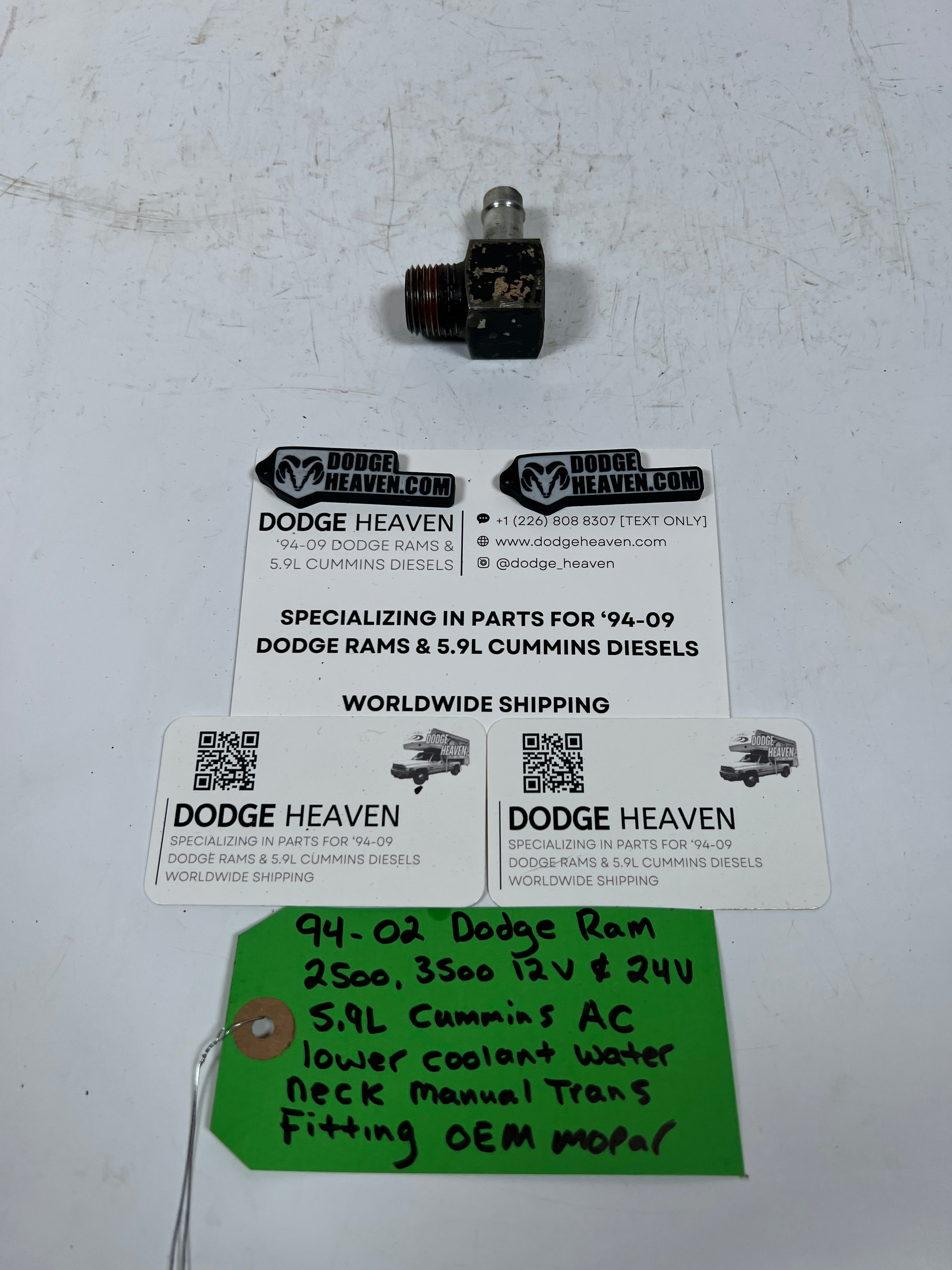 1994-2002 Dodge Ram 12V & 24V 5.9L Cummins AC Bracket Manual Trans Fitting