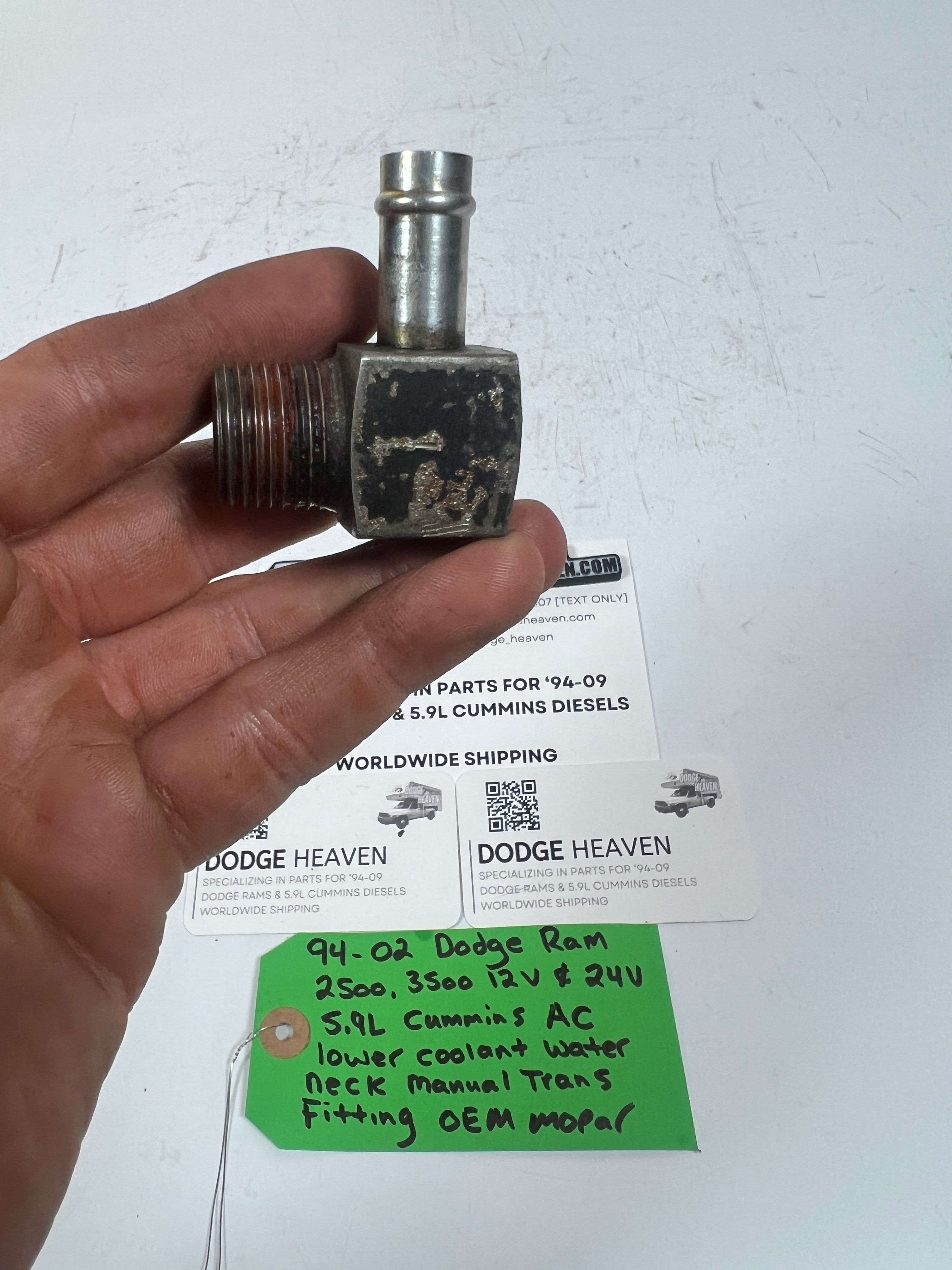 1994-2002 Dodge Ram 12V & 24V 5.9L Cummins AC Bracket Manual Trans Fitting