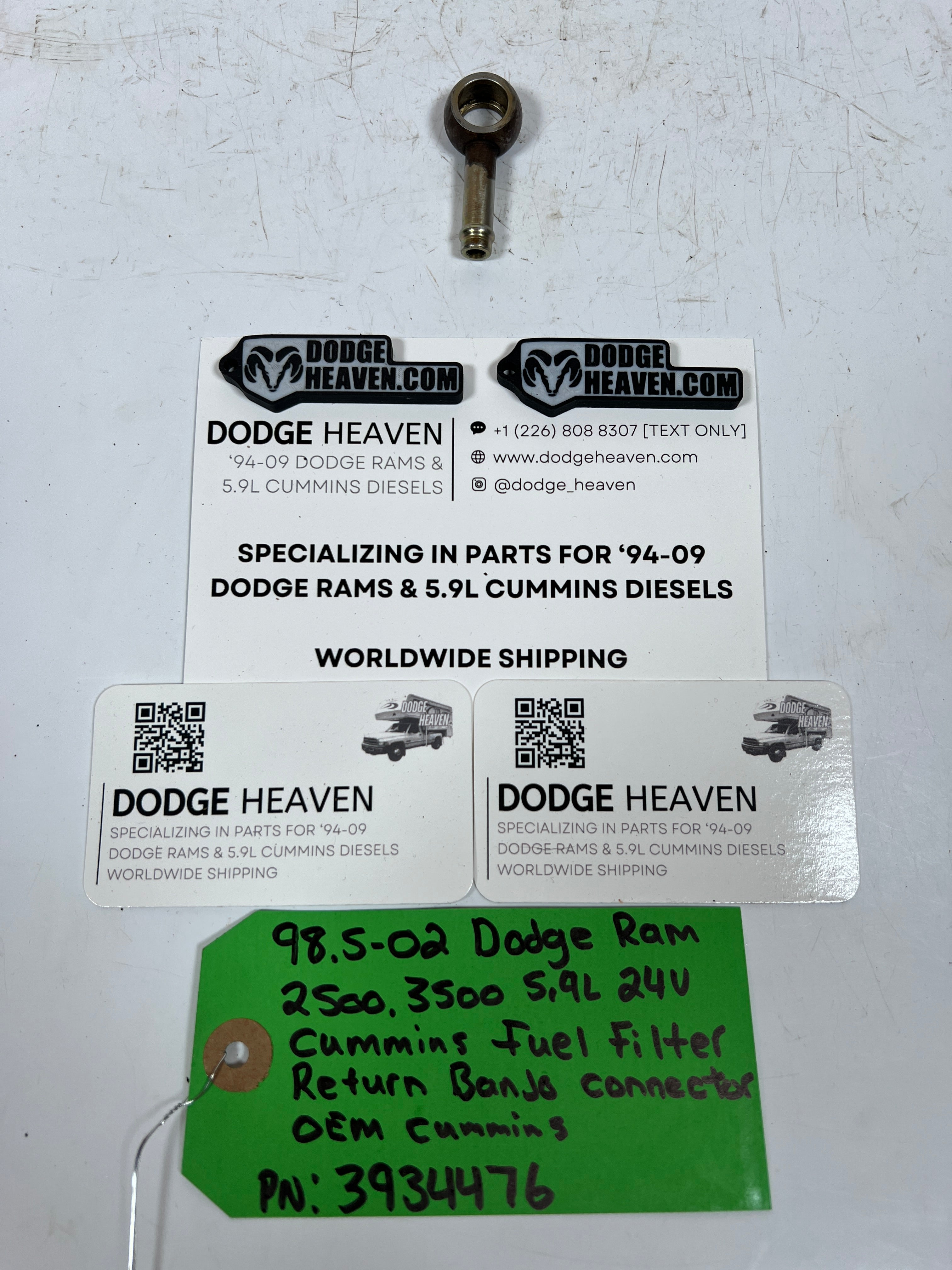 1998.5-2002 Dodge Ram 24 Valve 5.9L Cummins Fuel Filter Return Banjo