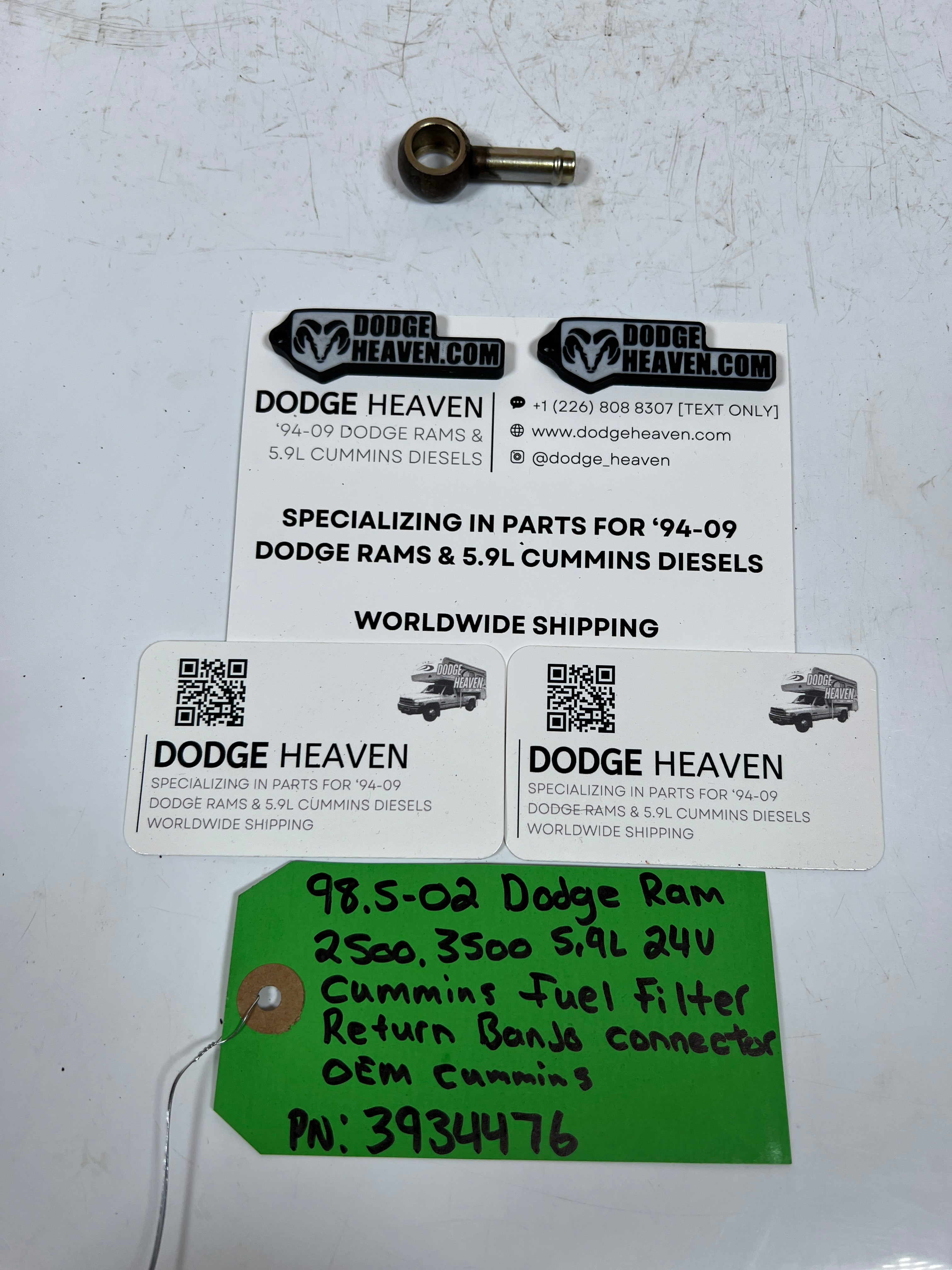 1998.5-2002 Dodge Ram 24 Valve 5.9L Cummins Fuel Filter Return Banjo