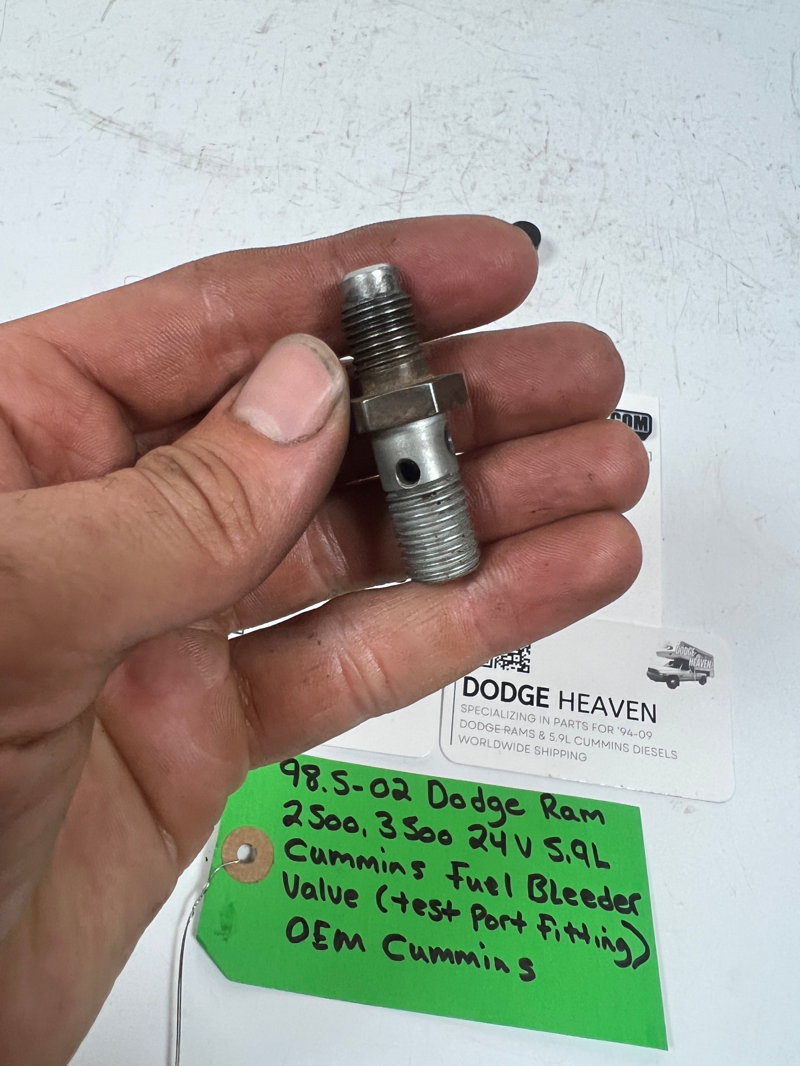 1998.5-2002 Dodge Ram 24 Valve 5.9L Cummins Fuel Bleeder Valve