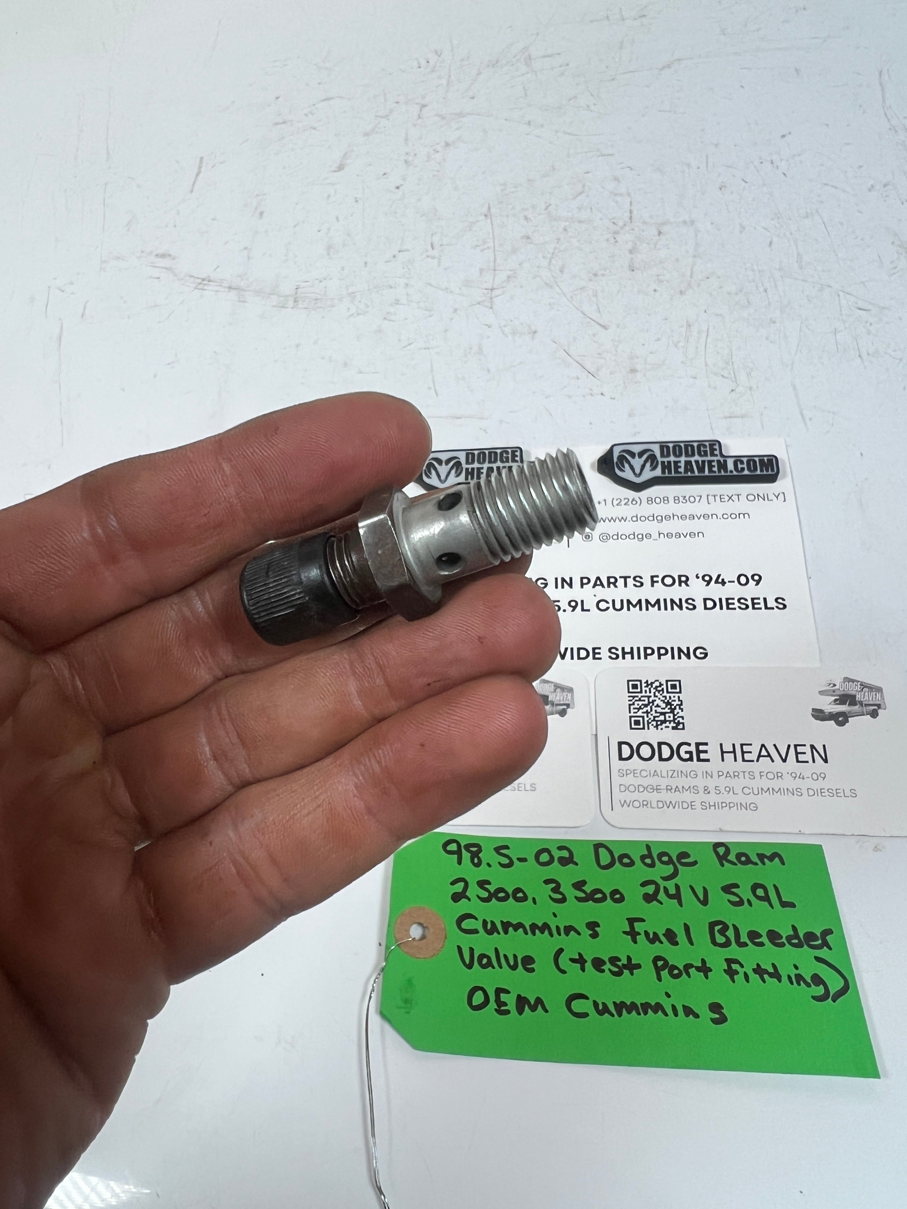 1998.5-2002 Dodge Ram 24 Valve 5.9L Cummins Fuel Bleeder Valve