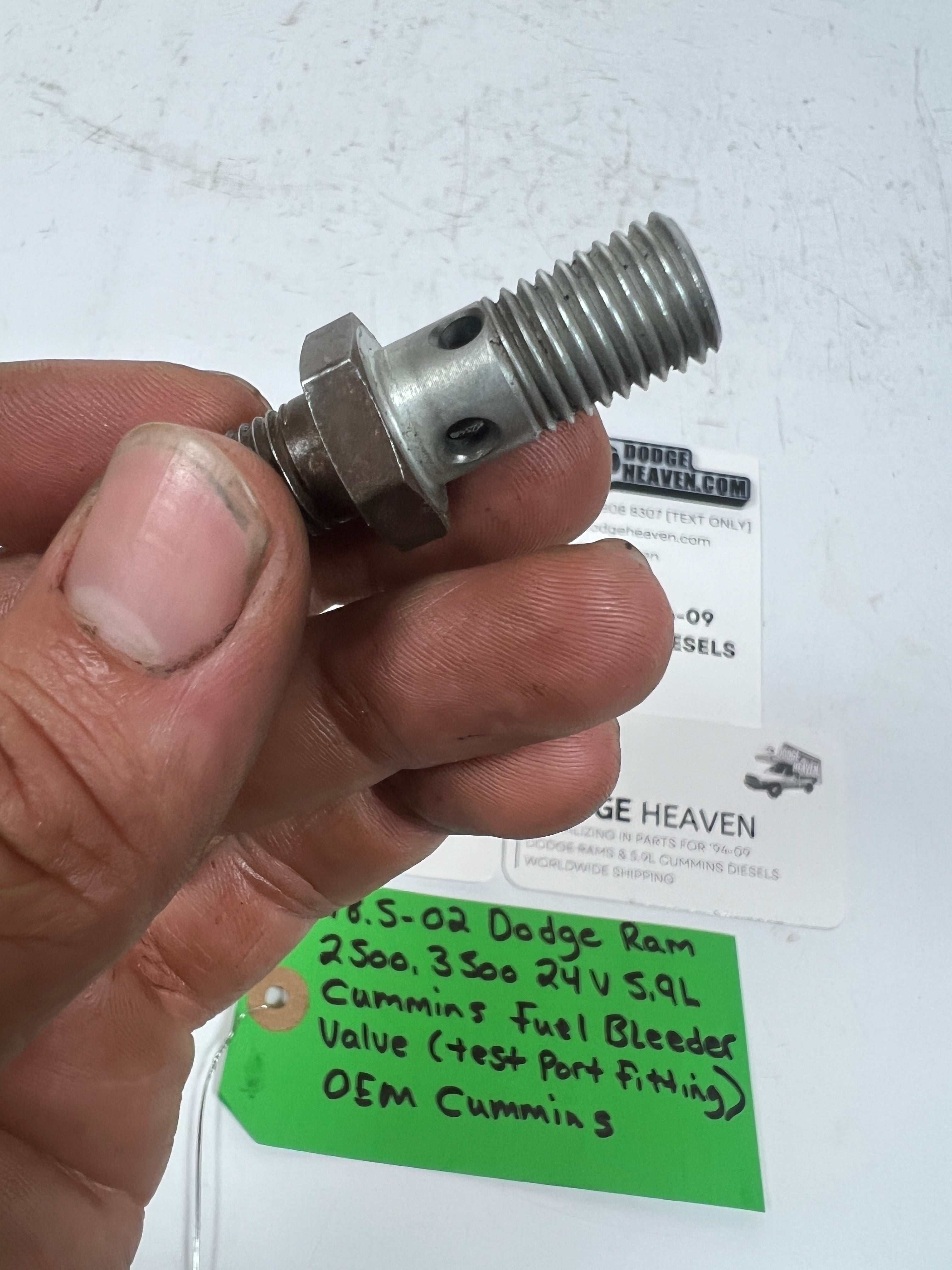 1998.5-2002 Dodge Ram 24 Valve 5.9L Cummins Fuel Bleeder Valve