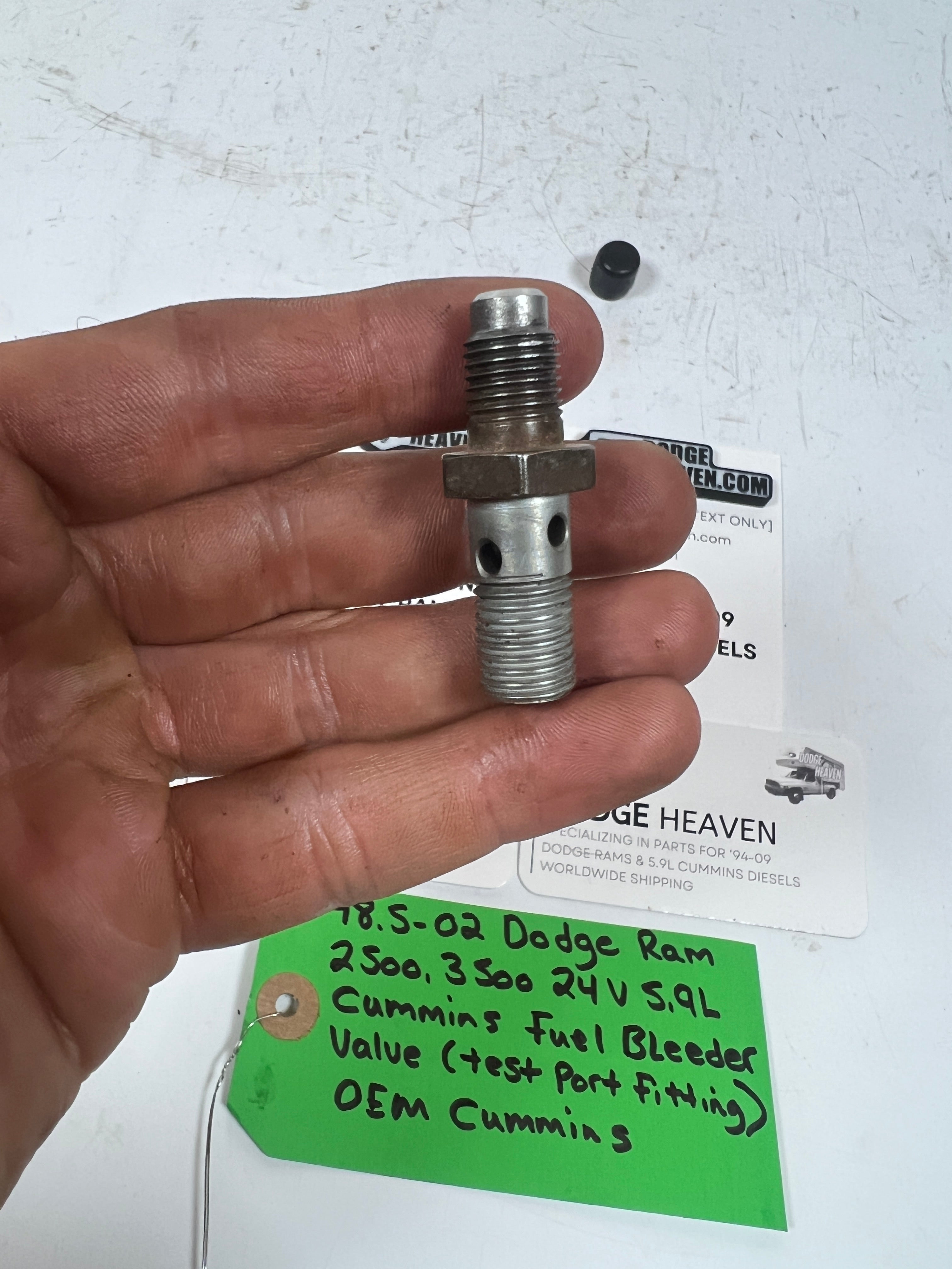 1998.5-2002 Dodge Ram 24 Valve 5.9L Cummins Fuel Bleeder Valve