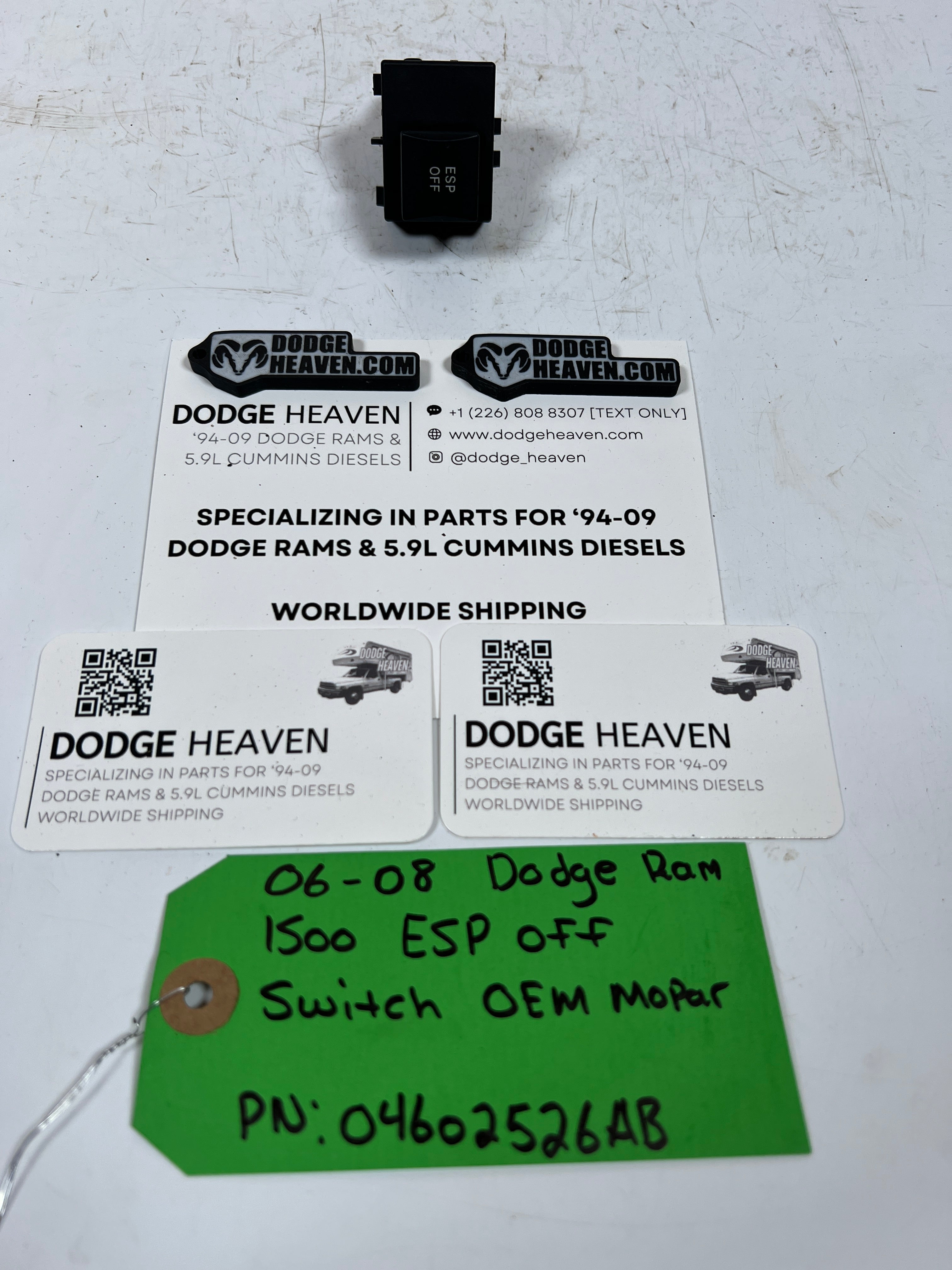 2006-2008 Dodge Ram 1500 ESP Traction Control Off Switch