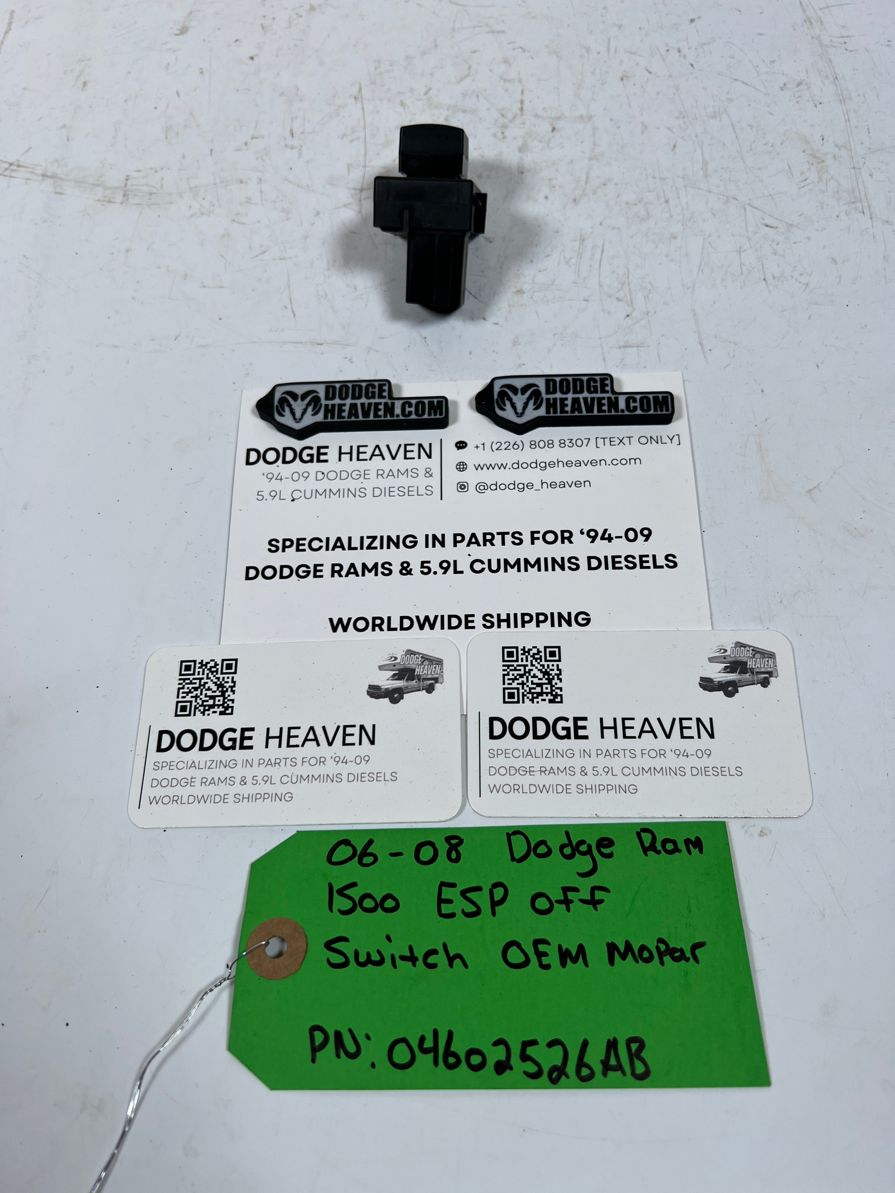 2006-2008 Dodge Ram 1500 ESP Traction Control Off Switch