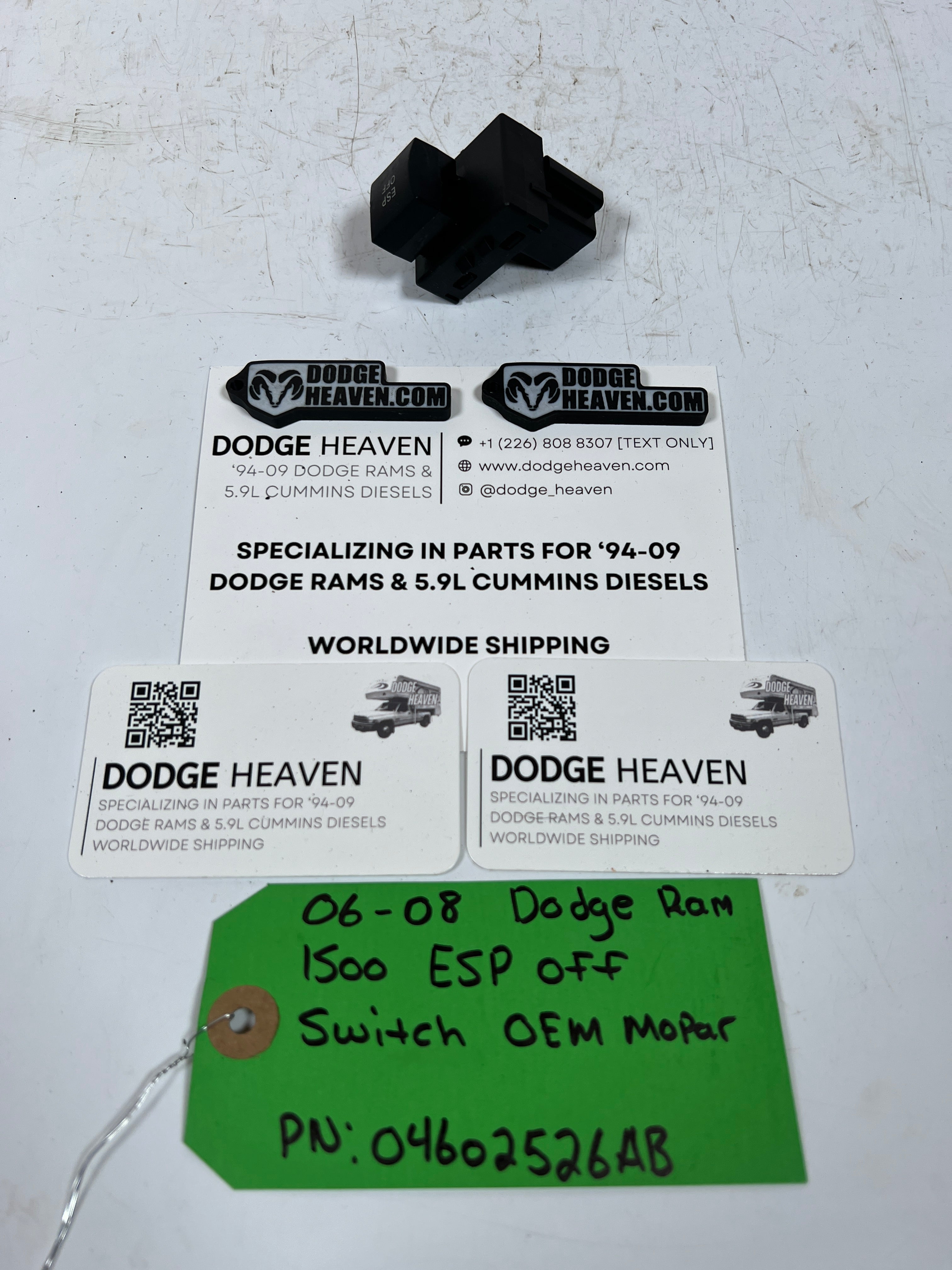 2006-2008 Dodge Ram 1500 ESP Traction Control Off Switch