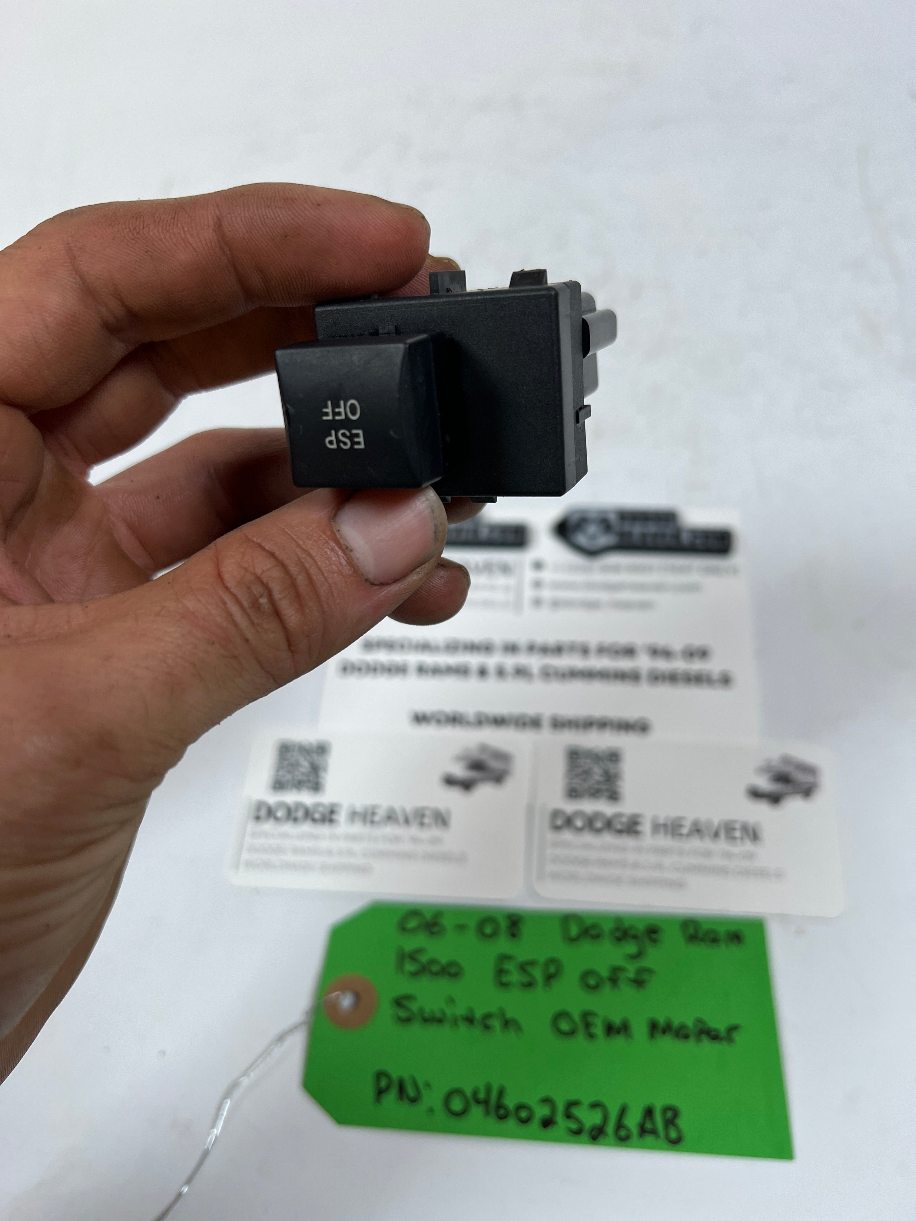 2006-2008 Dodge Ram 1500 ESP Traction Control Off Switch