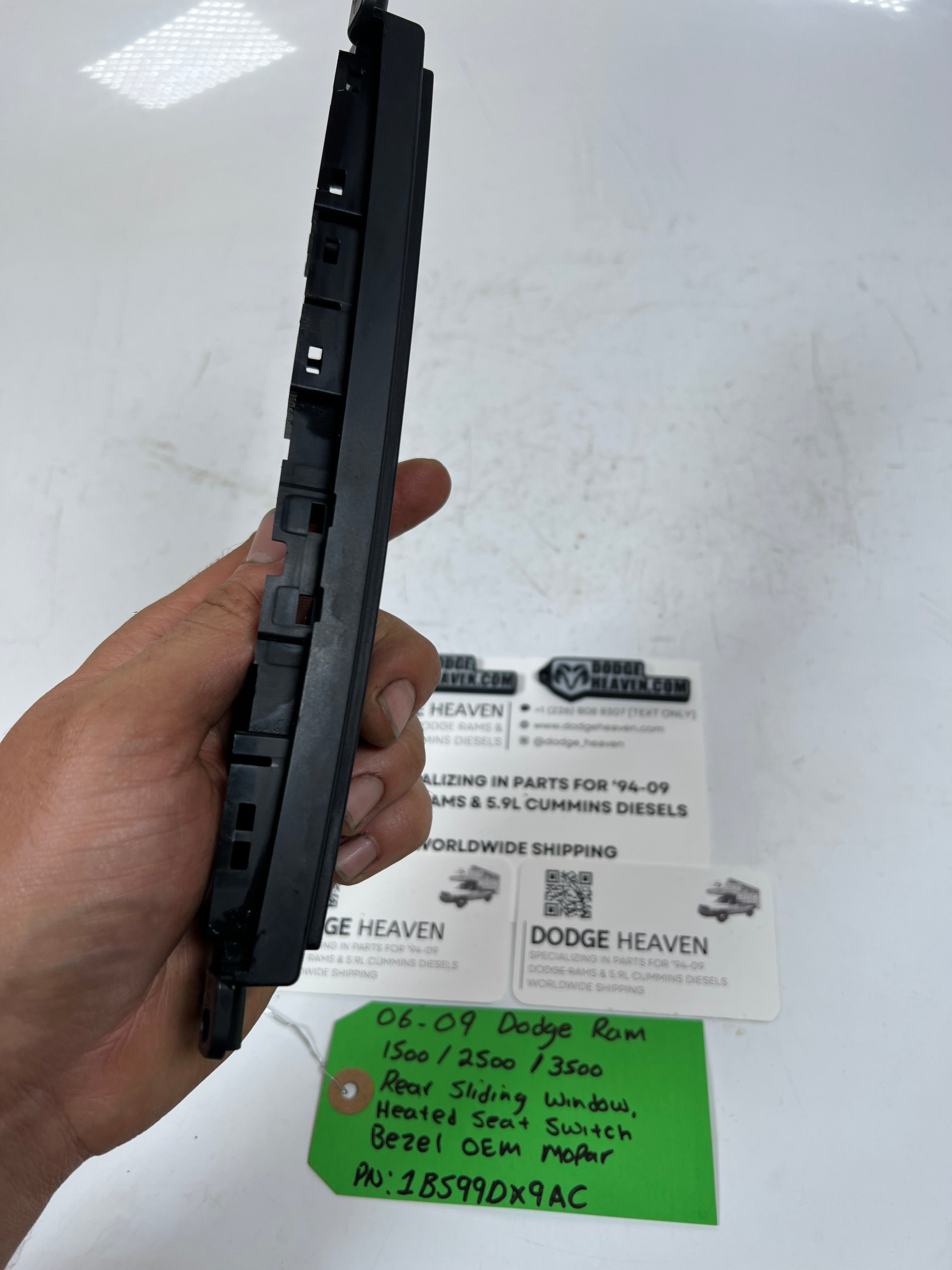 2006-2009 Dodge Ram 1500-3500 Rear Sliding Window Heated Seat Switch Bezel