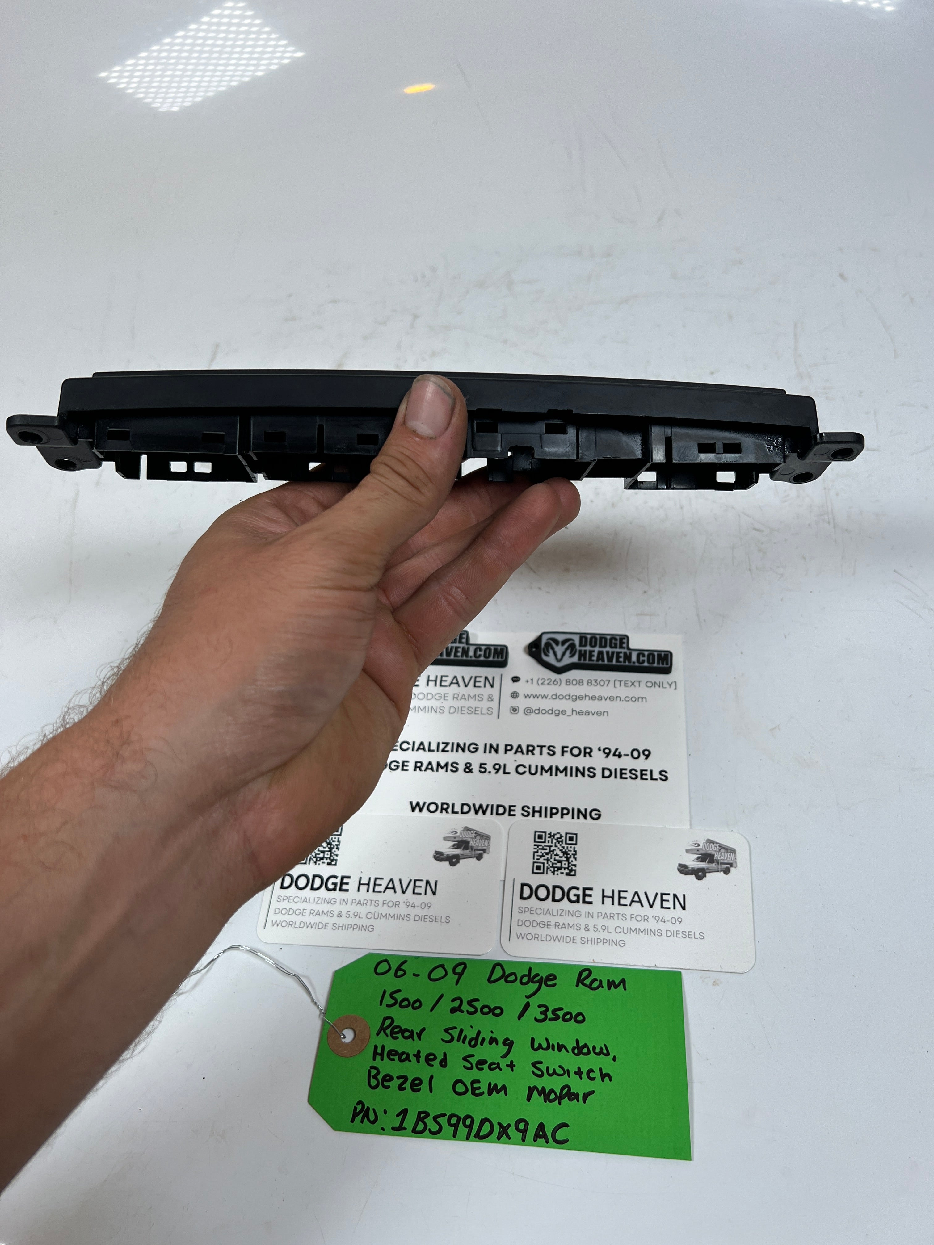 2006-2009 Dodge Ram 1500-3500 Rear Sliding Window Heated Seat Switch Bezel