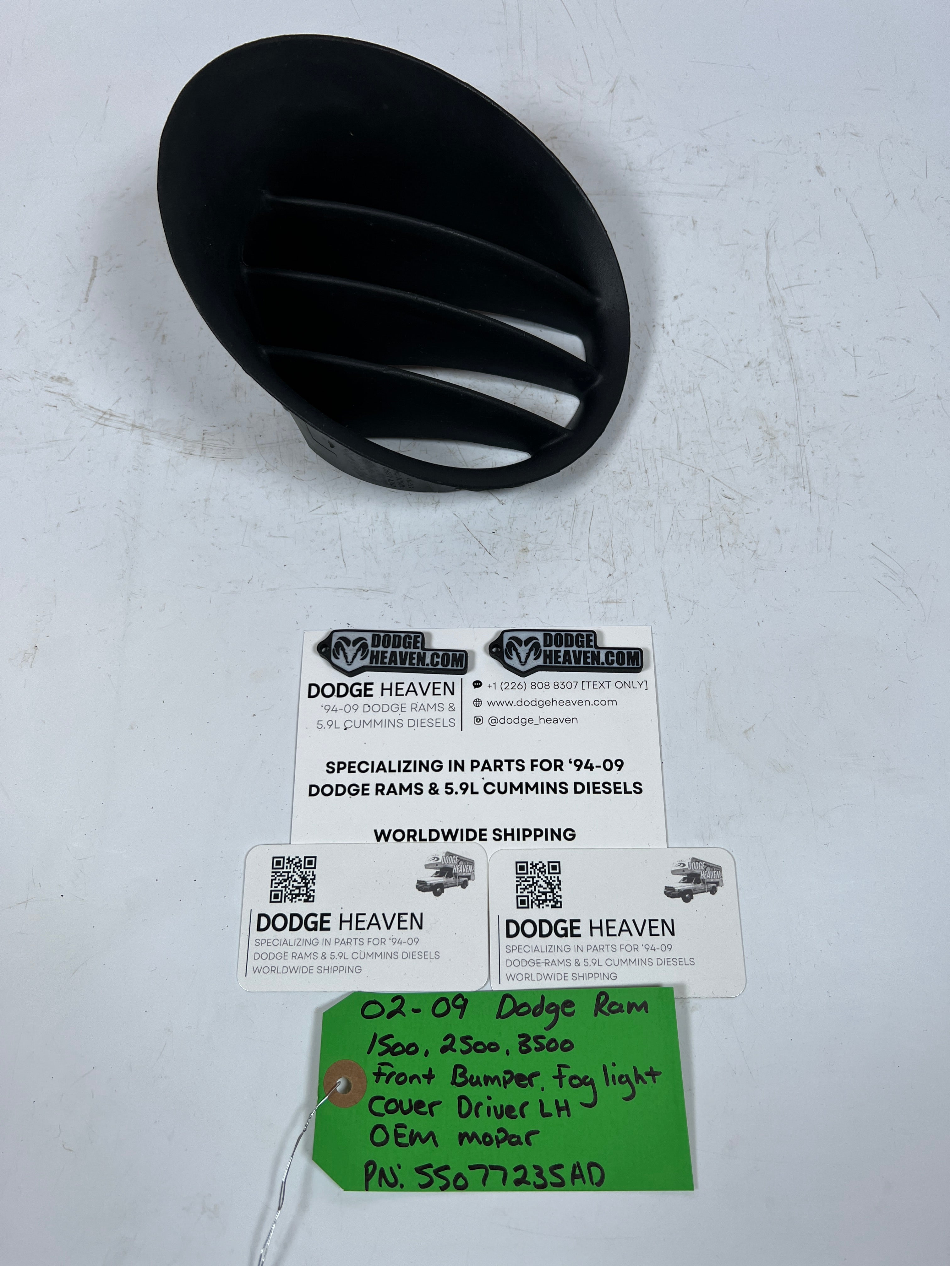 2002-2009 Dodge Ram 1500-3500 Front Bumper Fog Light Cover LH