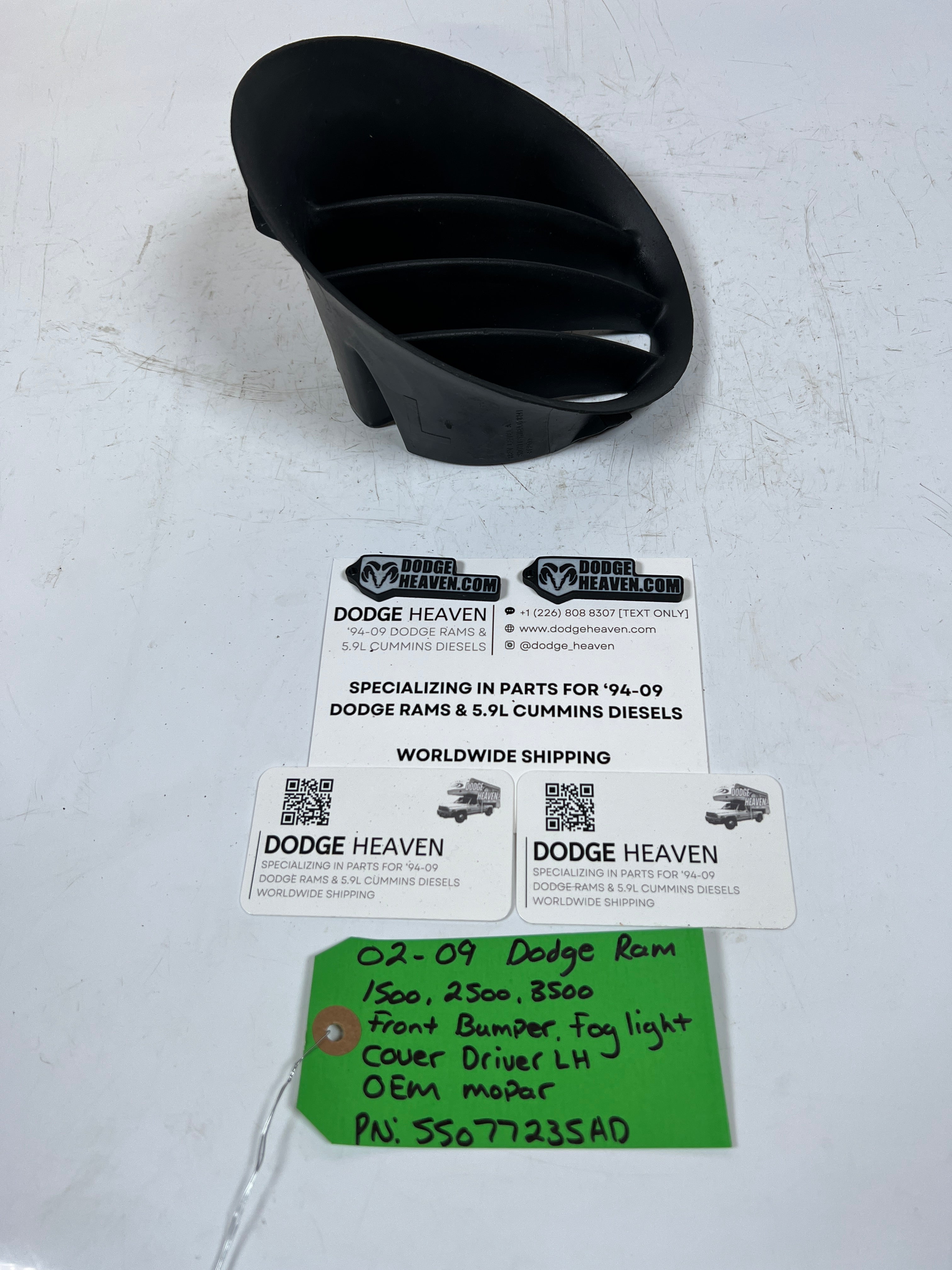2002-2009 Dodge Ram 1500-3500 Front Bumper Fog Light Cover LH