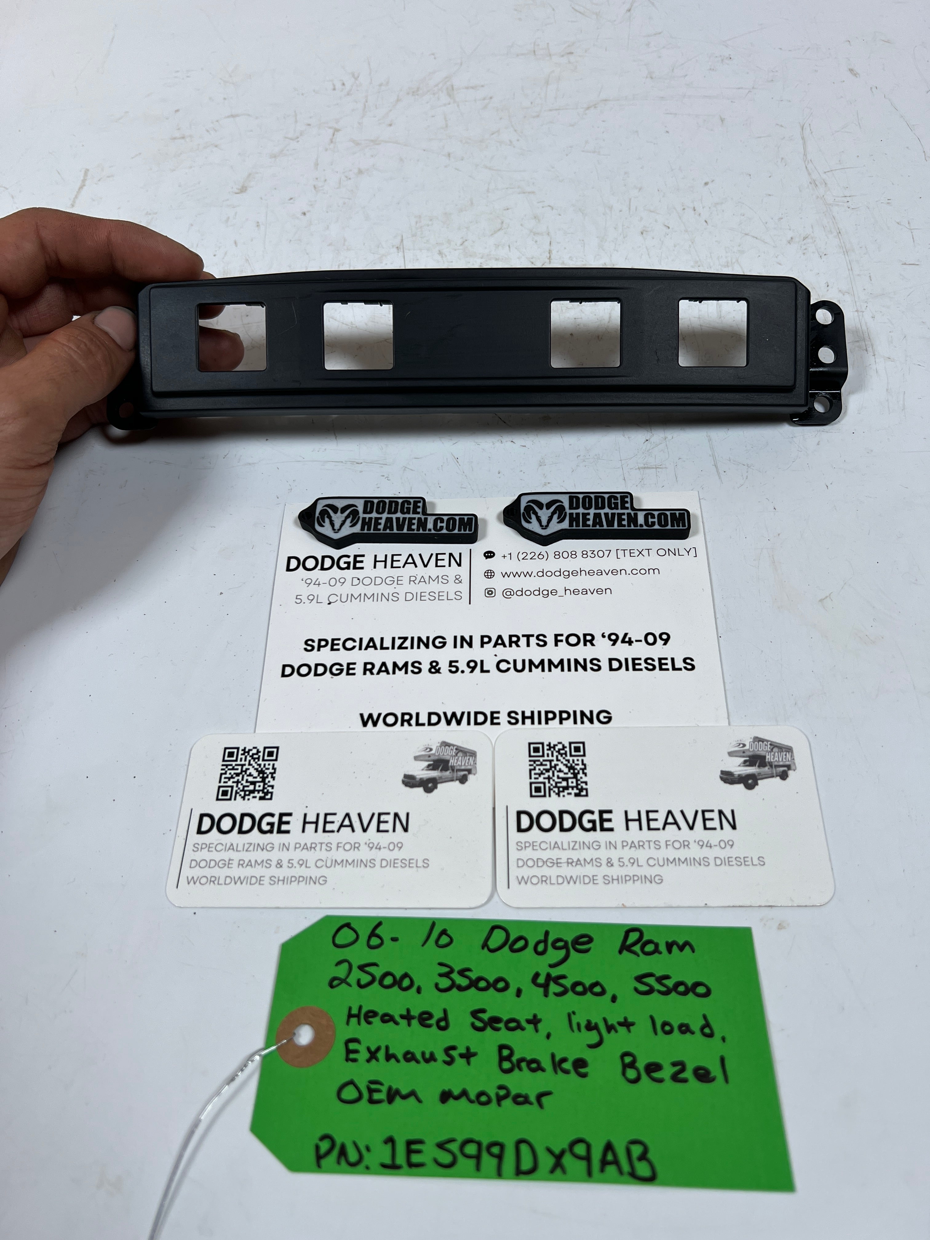2006-2010 Dodge Ram Heated Seat / Light Load / Exhaust Brake Bezel