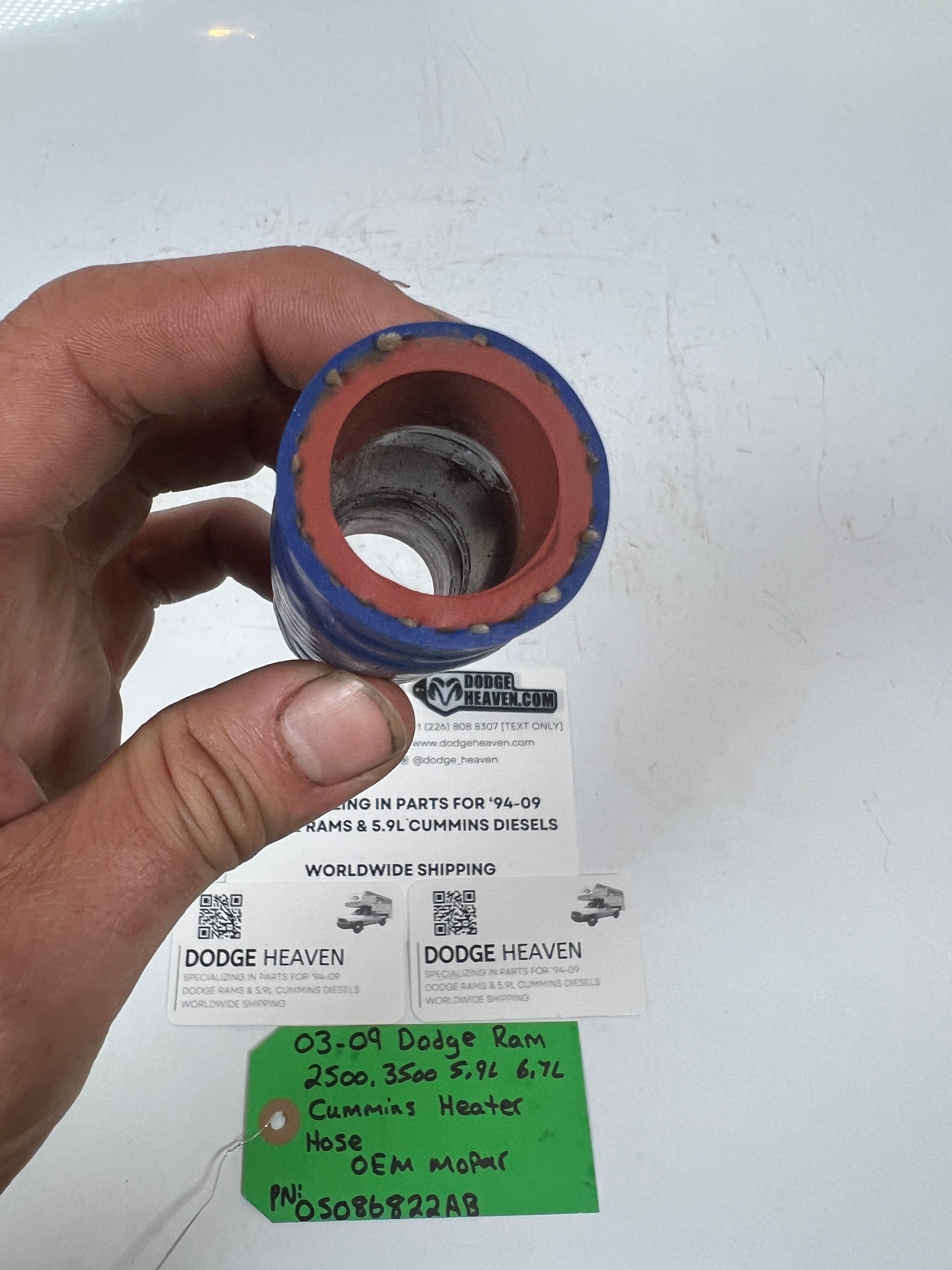 2003-2009 Dodge Ram 5.9L 6.7L Cummins Heater Tube Hose