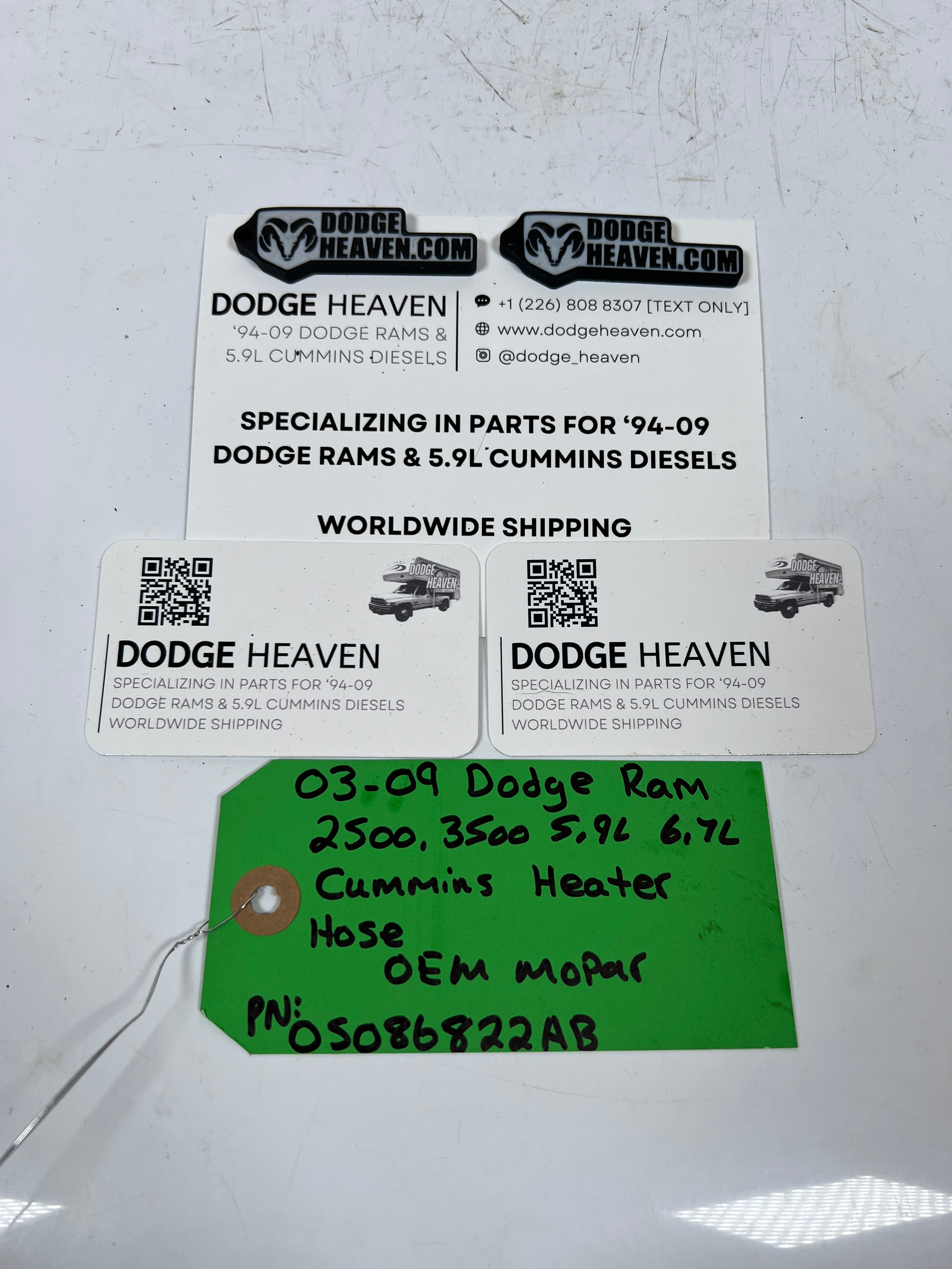 2003-2009 Dodge Ram 5.9L 6.7L Cummins Heater Tube Hose