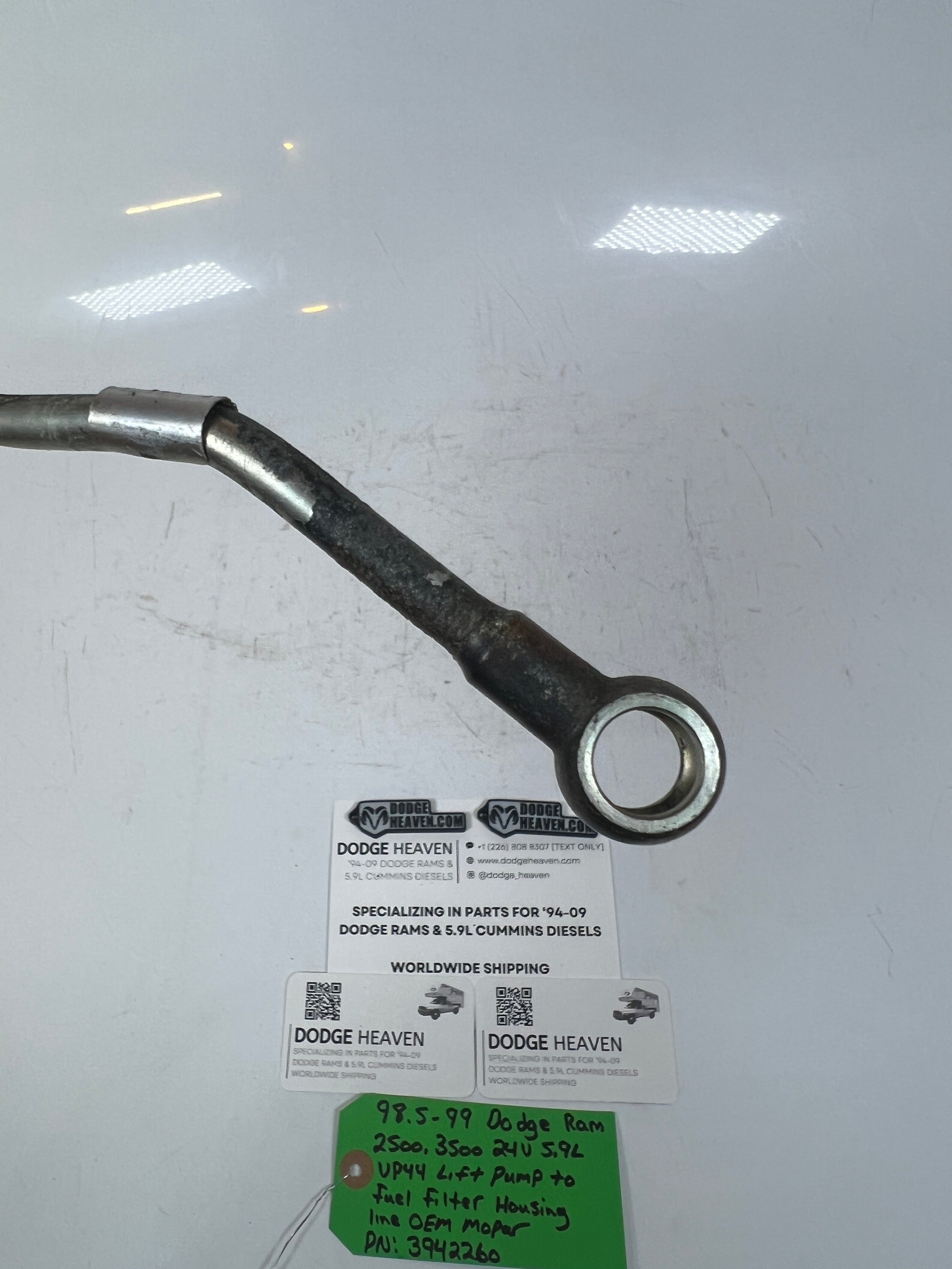 1998.5-1999 Dodge Ram 24V 5.9L Cummins Lift Pump To Fuel Filter Housing