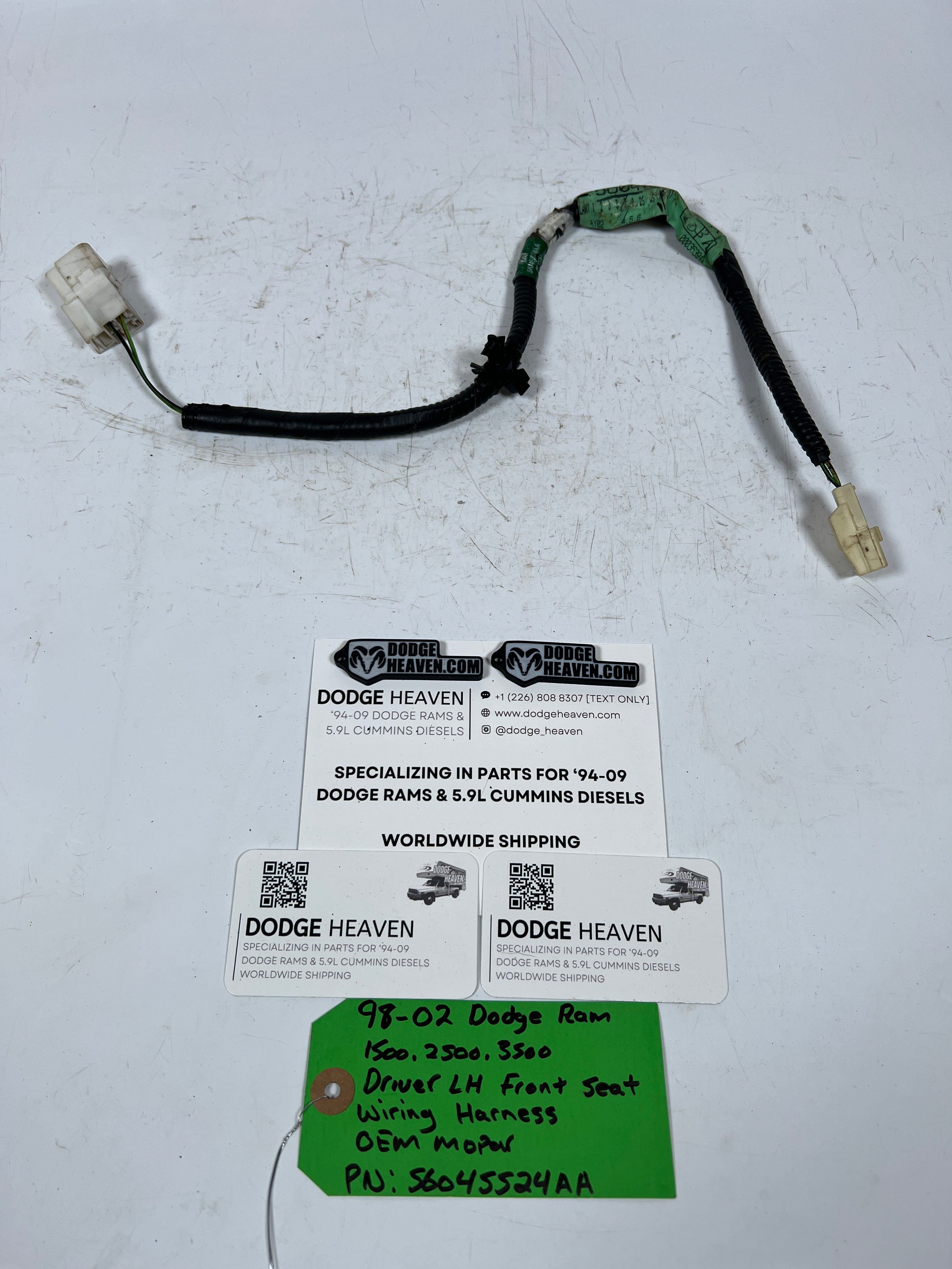 1998-2002 Dodge Ram Driver LH Front Seat Wiring Harness