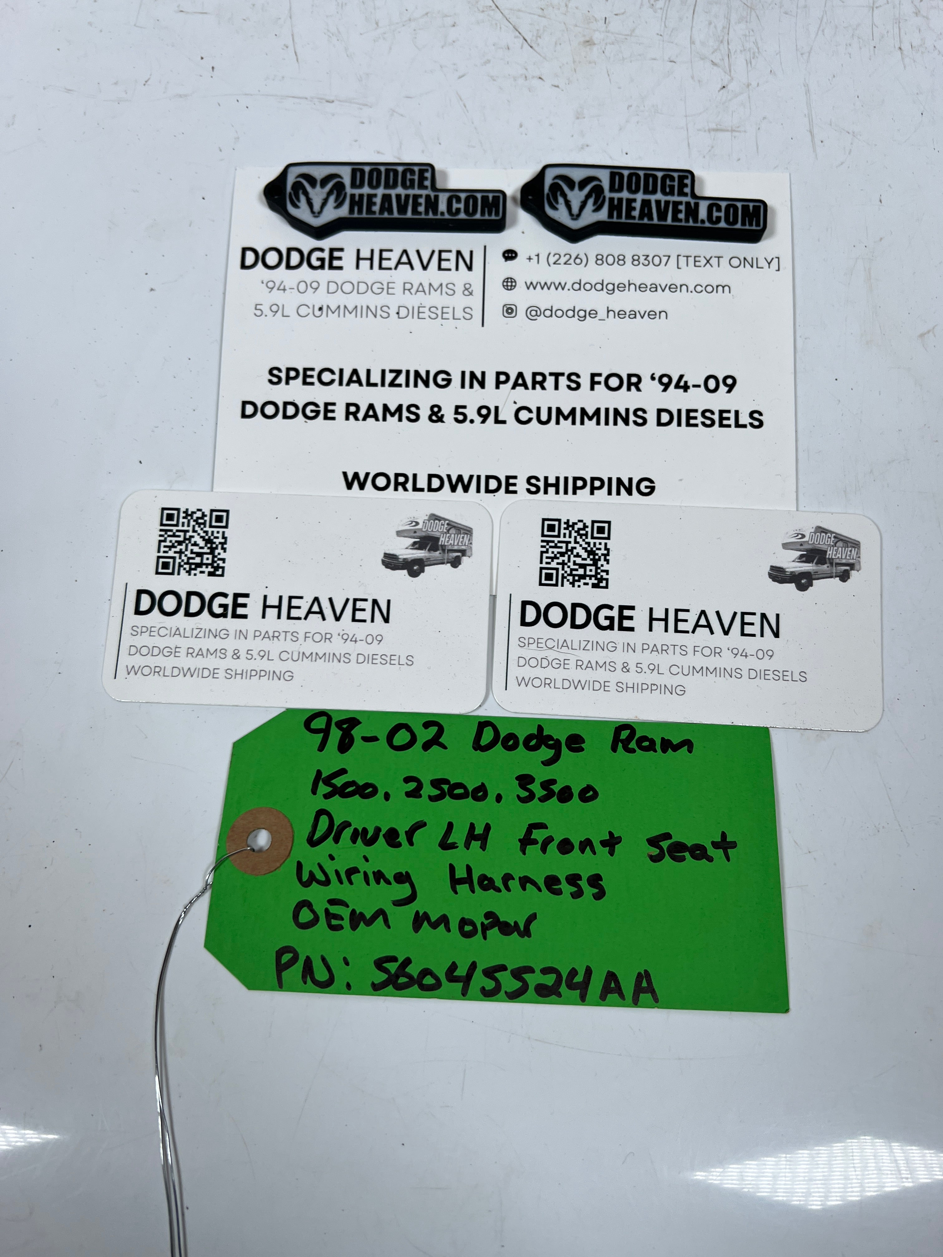 1998-2002 Dodge Ram Driver LH Front Seat Wiring Harness