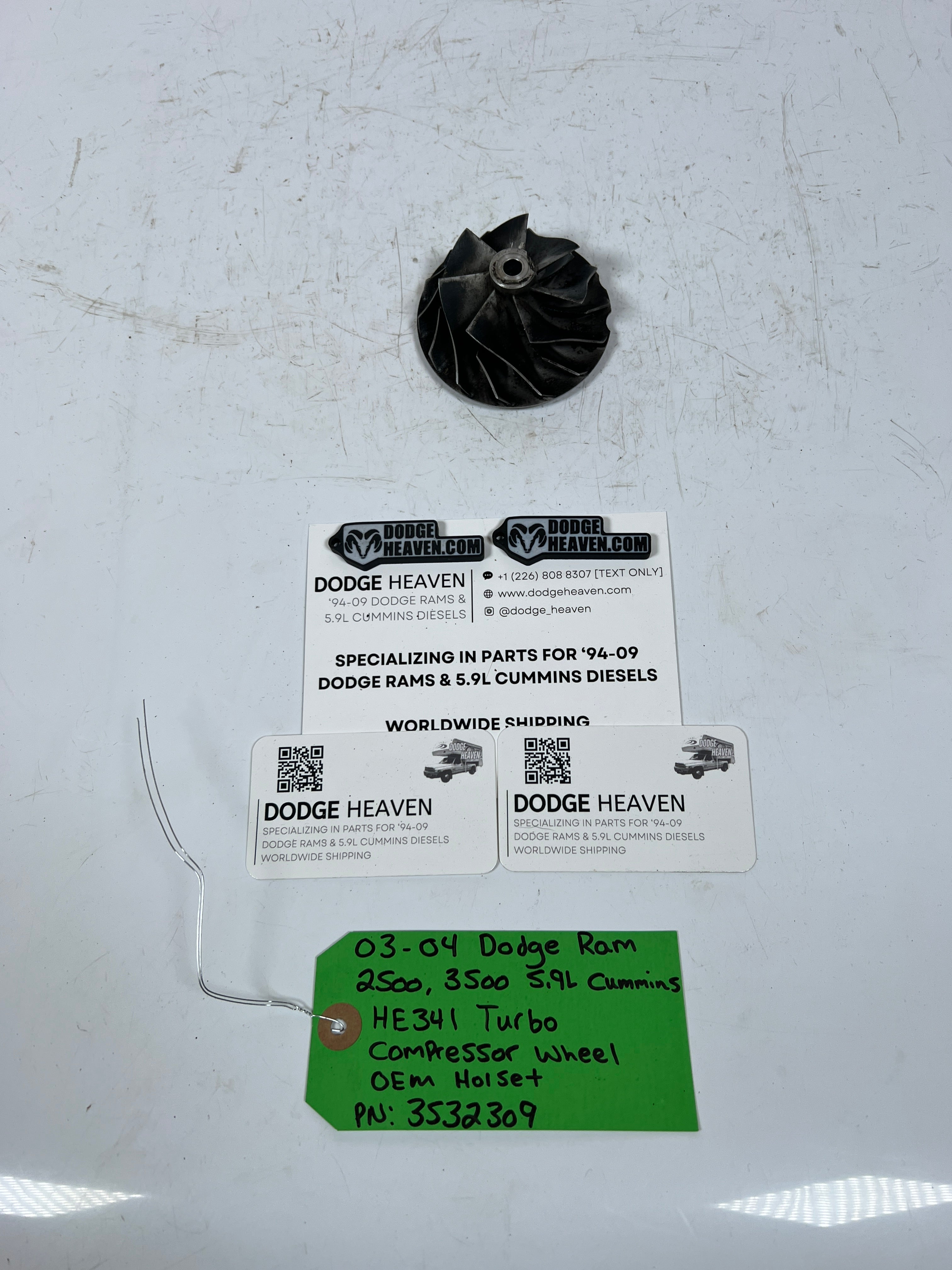 2003-2004 Dodge Ram 5.9L Cummins HE341 Turbo Compressor Wheel