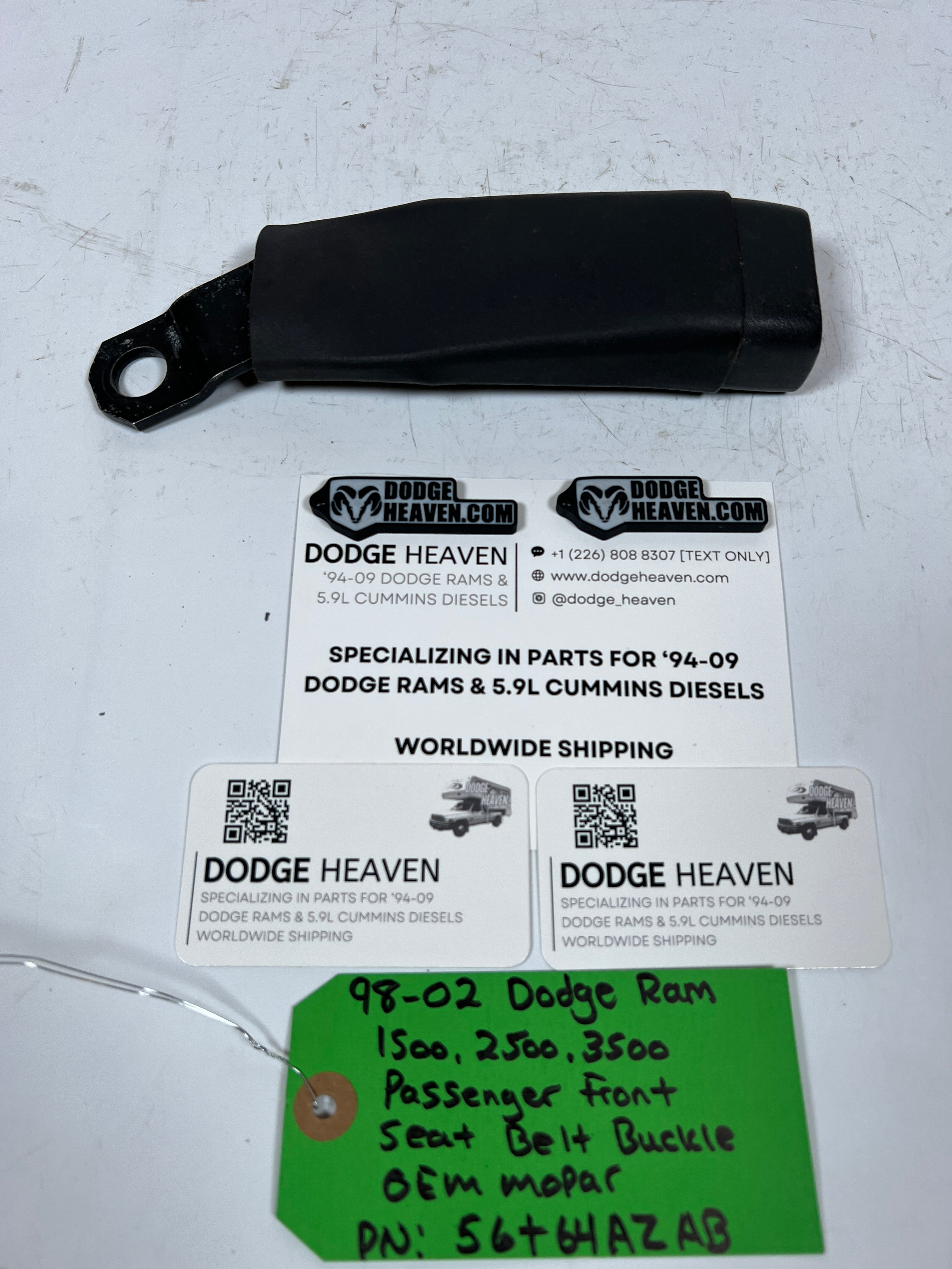 1998-2002 Dodge Ram 1500-3500 Passenger Front Seat Belt Buckle