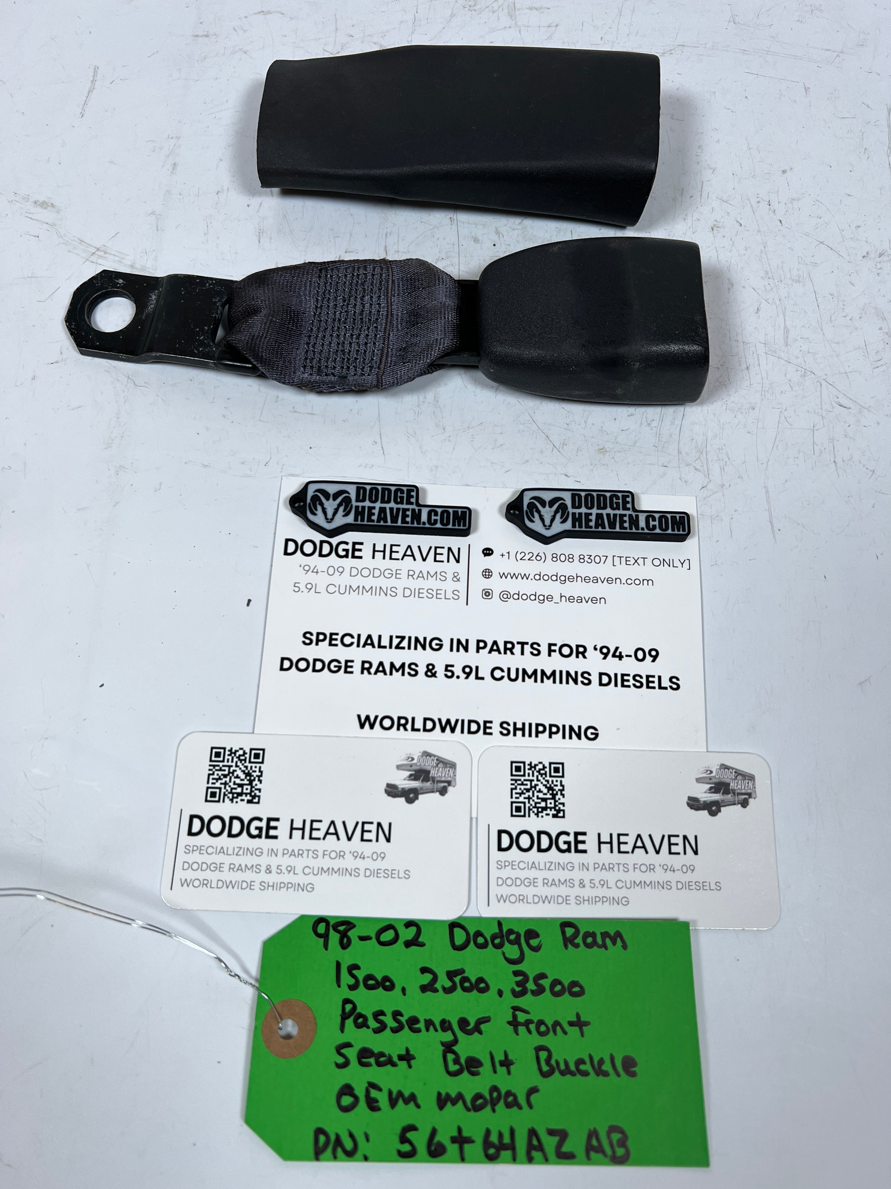 1998-2002 Dodge Ram 1500-3500 Passenger Front Seat Belt Buckle