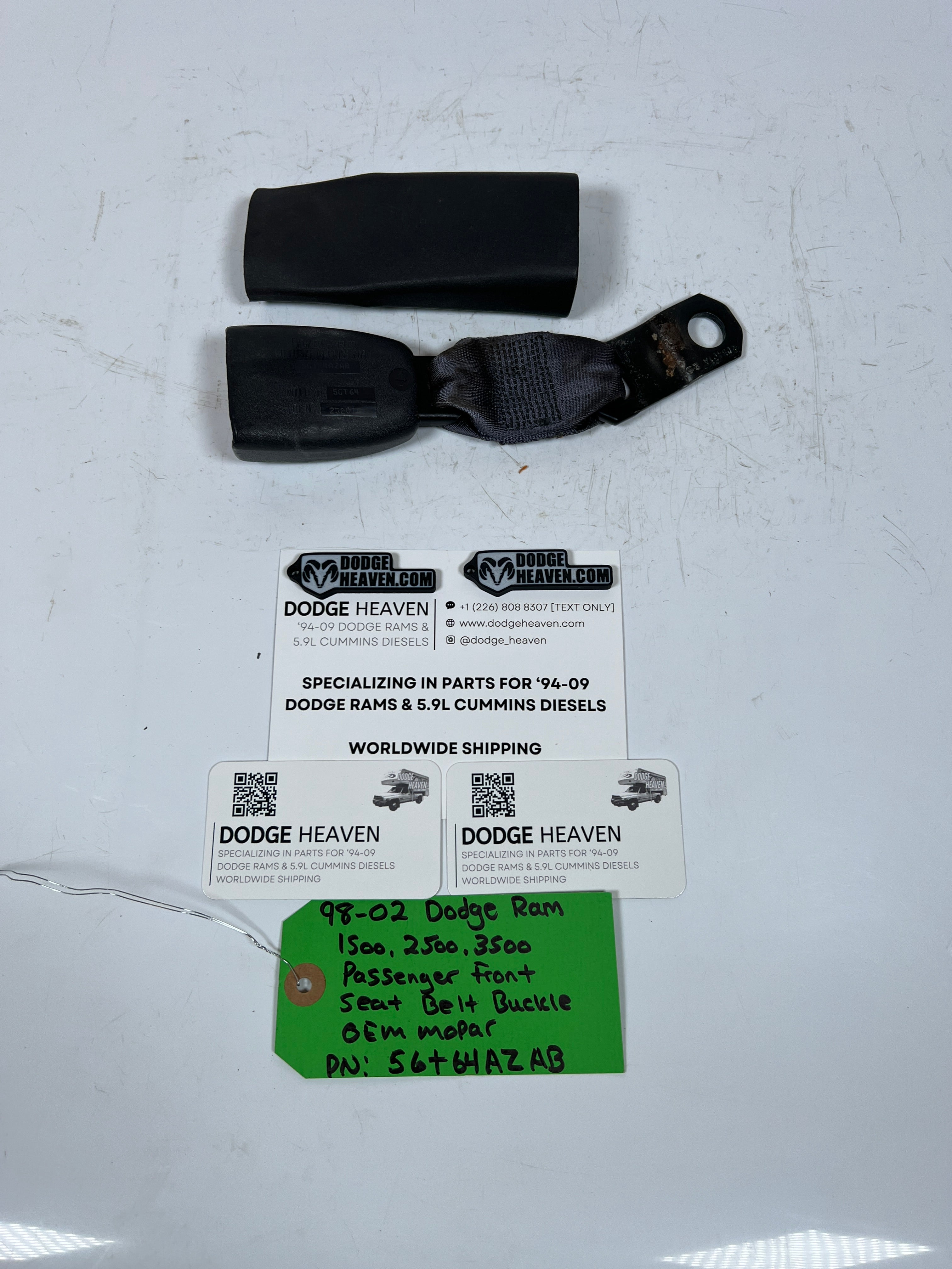 1998-2002 Dodge Ram 1500-3500 Passenger Front Seat Belt Buckle