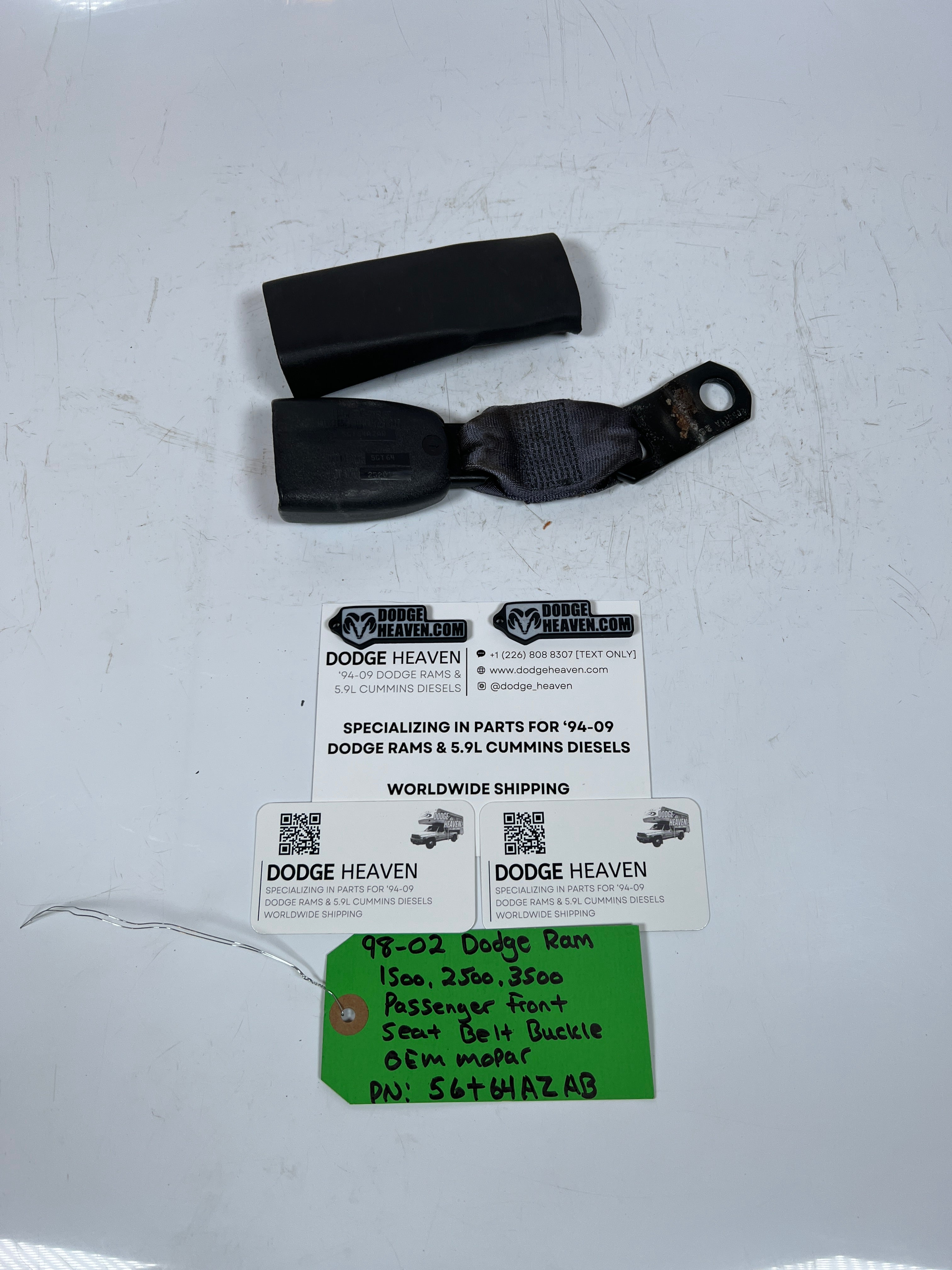 1998-2002 Dodge Ram 1500-3500 Passenger Front Seat Belt Buckle